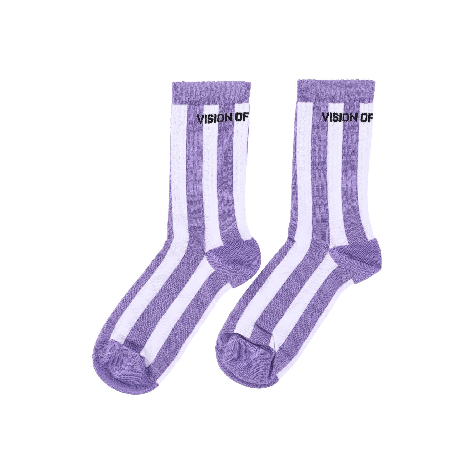Vision Of Super, Calza Media Uomo Stripes Socks, Lilac