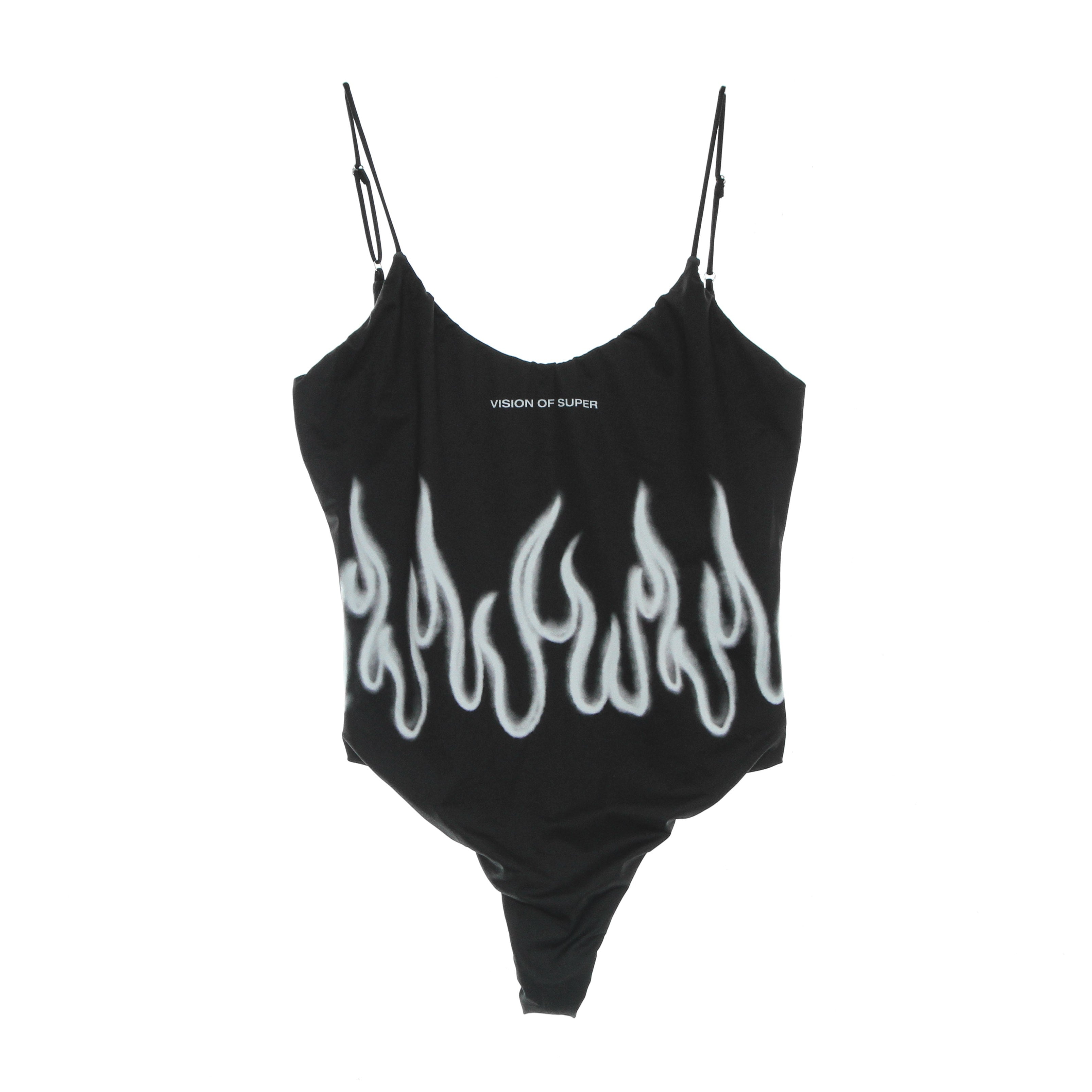 Spray Flames Swimwear Women's One Piece Swimsuit Black/white