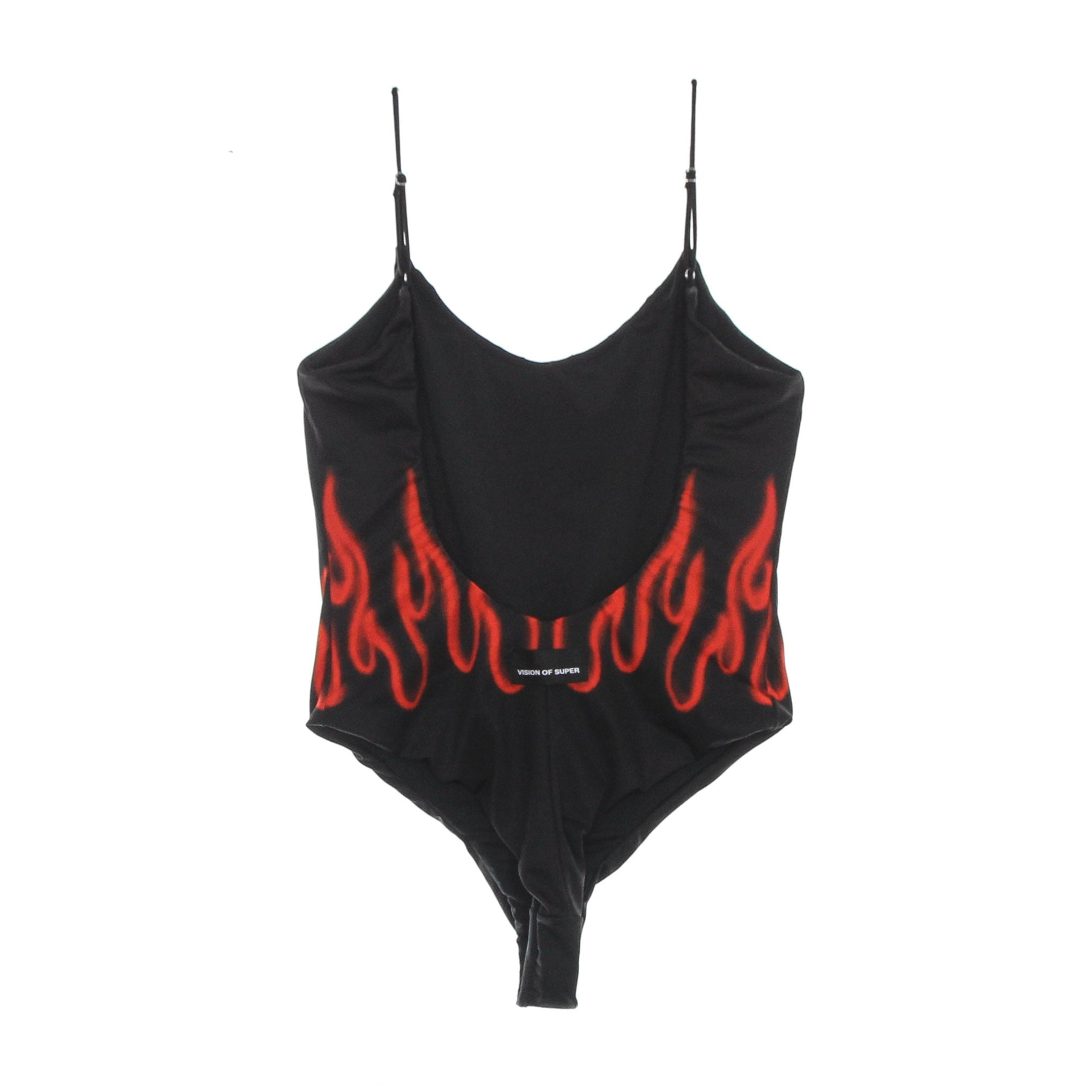 Costume Intero Donna Spray Flames Swimwear Black/red