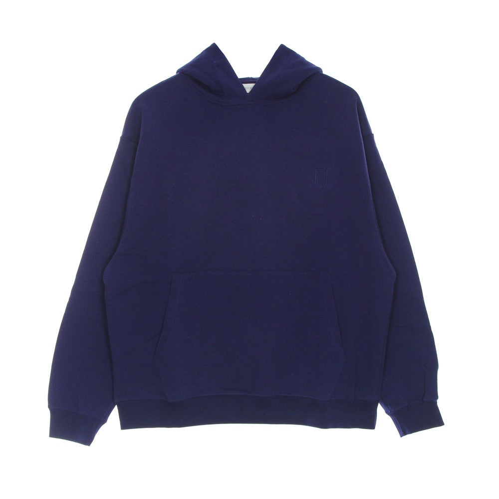 Men's Lightweight Hooded Sweatshirt Embroidered Logo Hoodie Blue