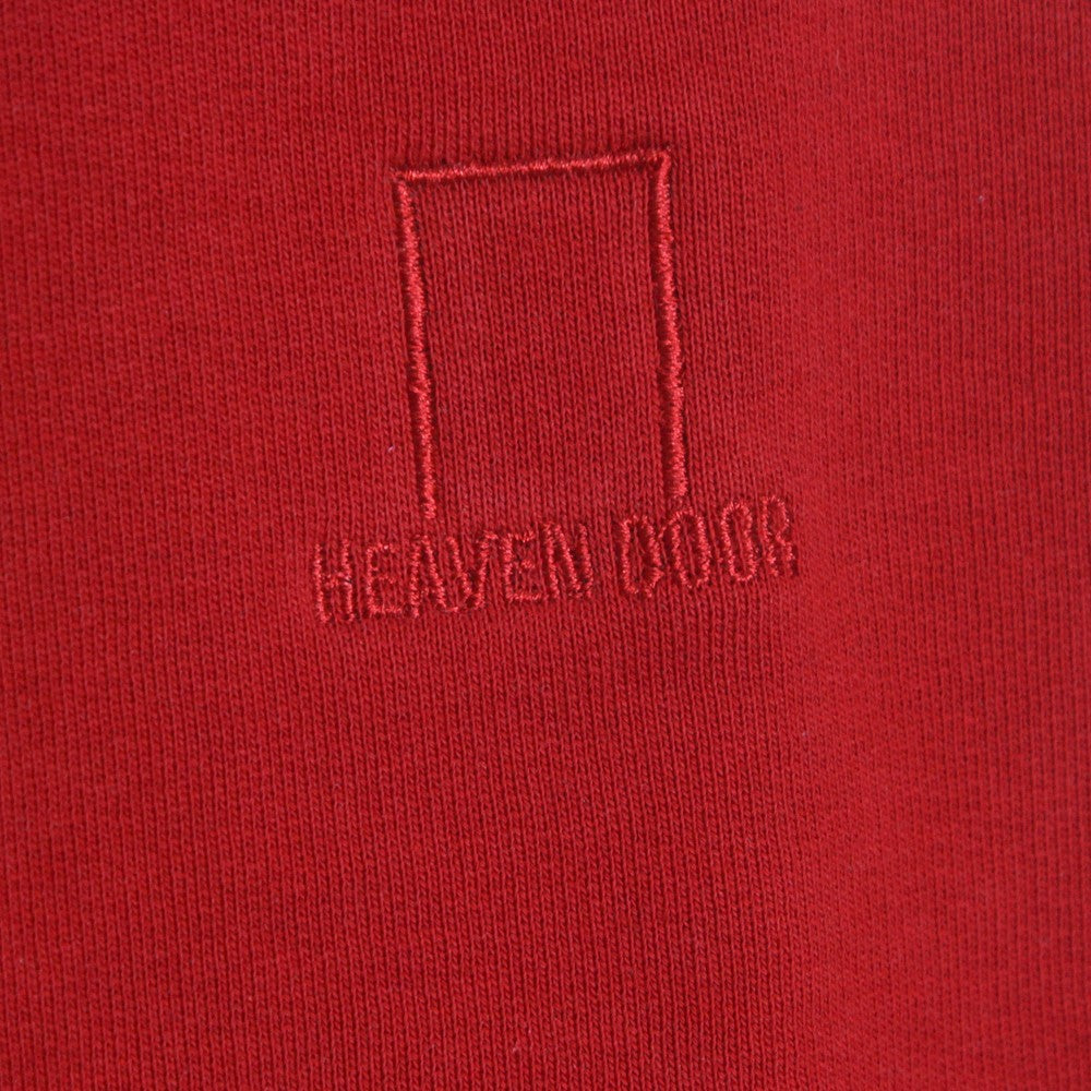 Men's Lightweight Hooded Sweatshirt Embroidered Logo Hoodie Red