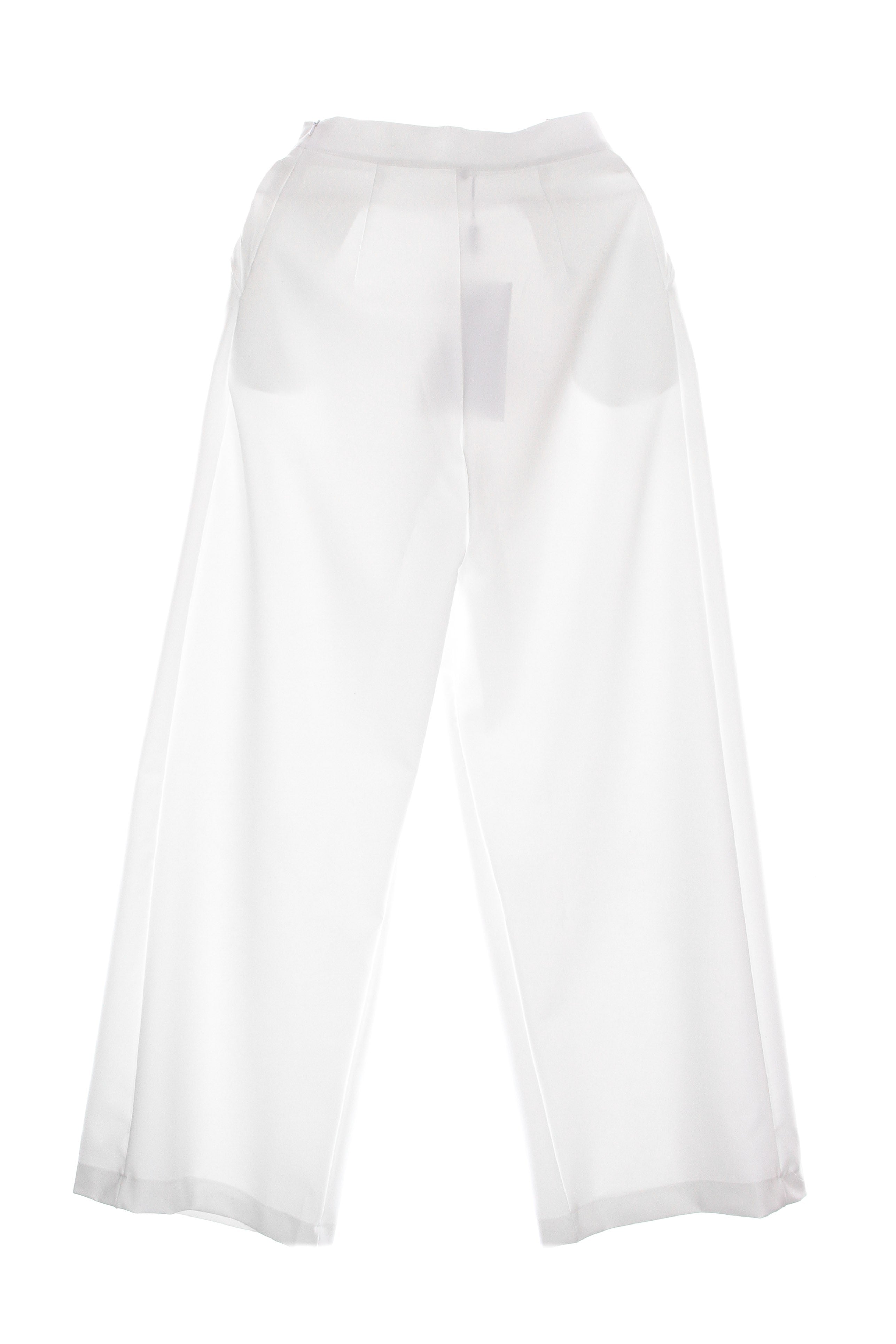 Berthe 02 White Women's Long Trousers
