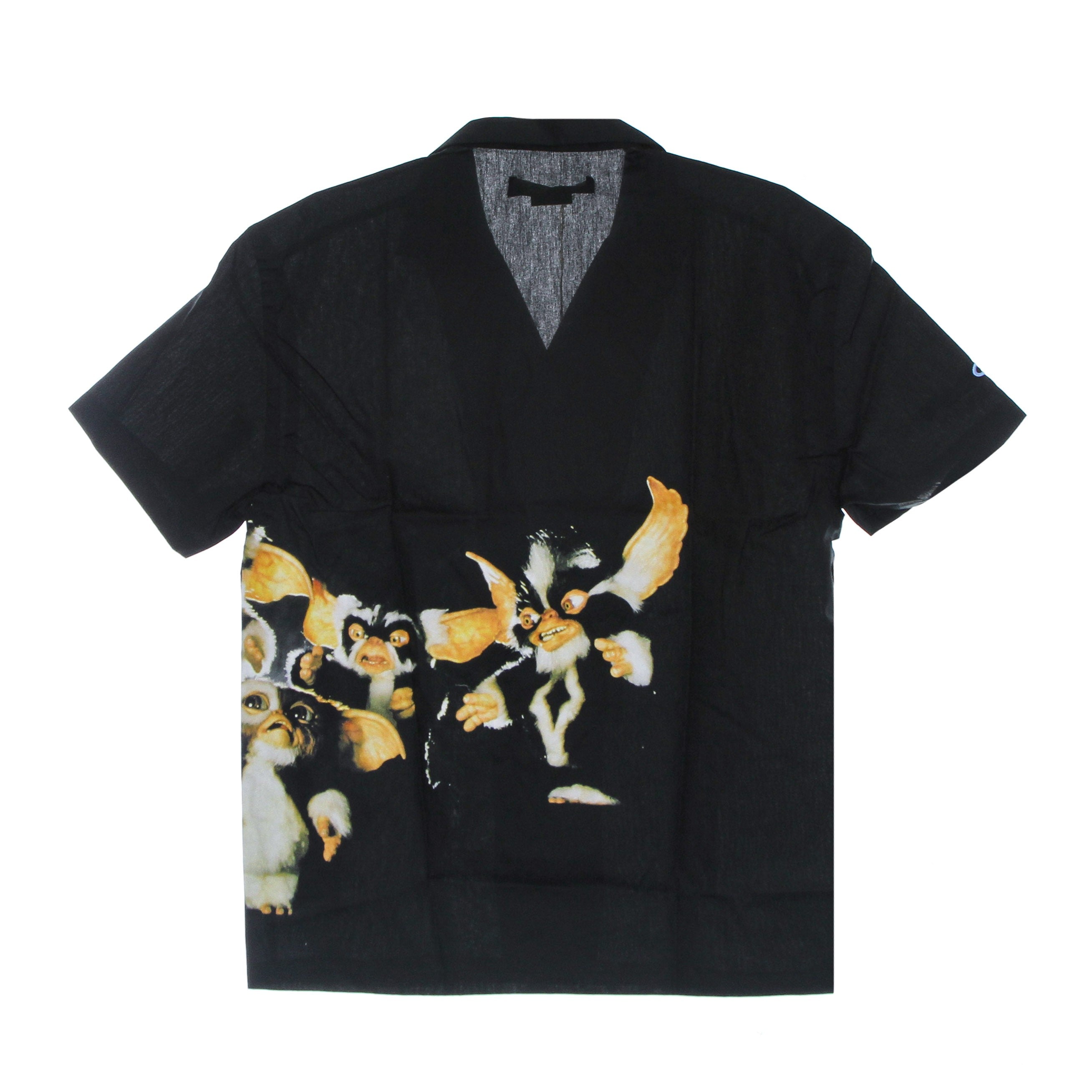 Camicia Manica Corta Uomo Family Shirt X Gremlins Black