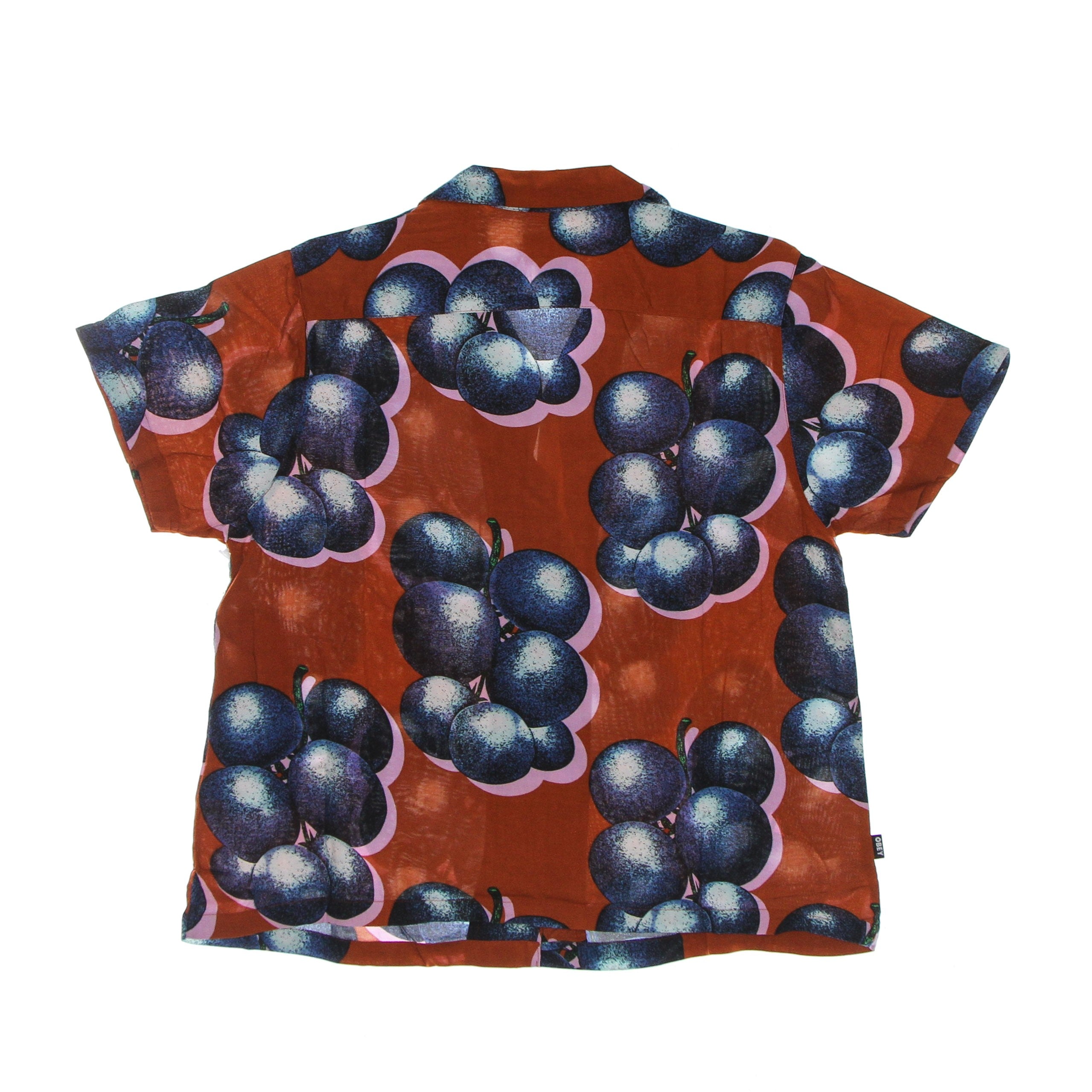 Women's Short Sleeve Shirt Blueberries Relaxed Shirt Bombay Brown Multi