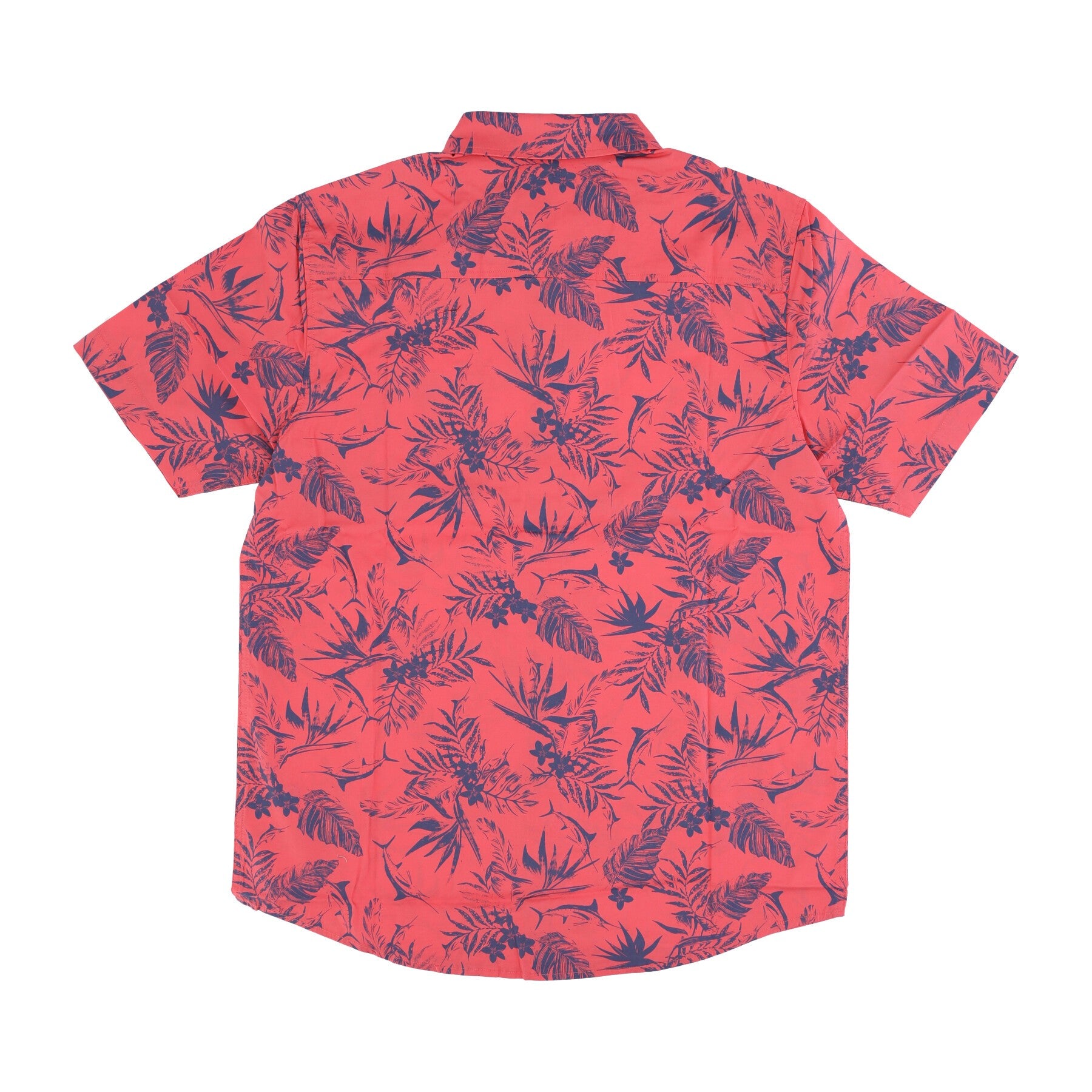 Lay Day Woven Men's Short Sleeve Shirt Coral
