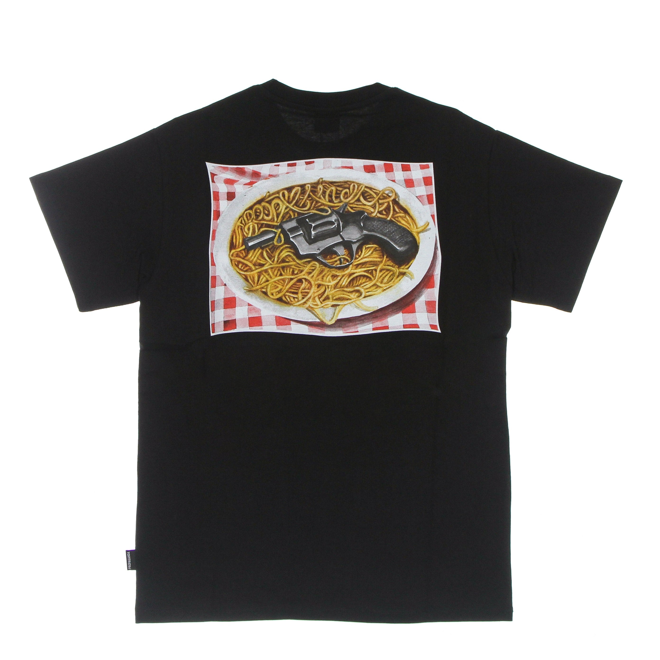 Men's Spaghetti Tee Black T-Shirt