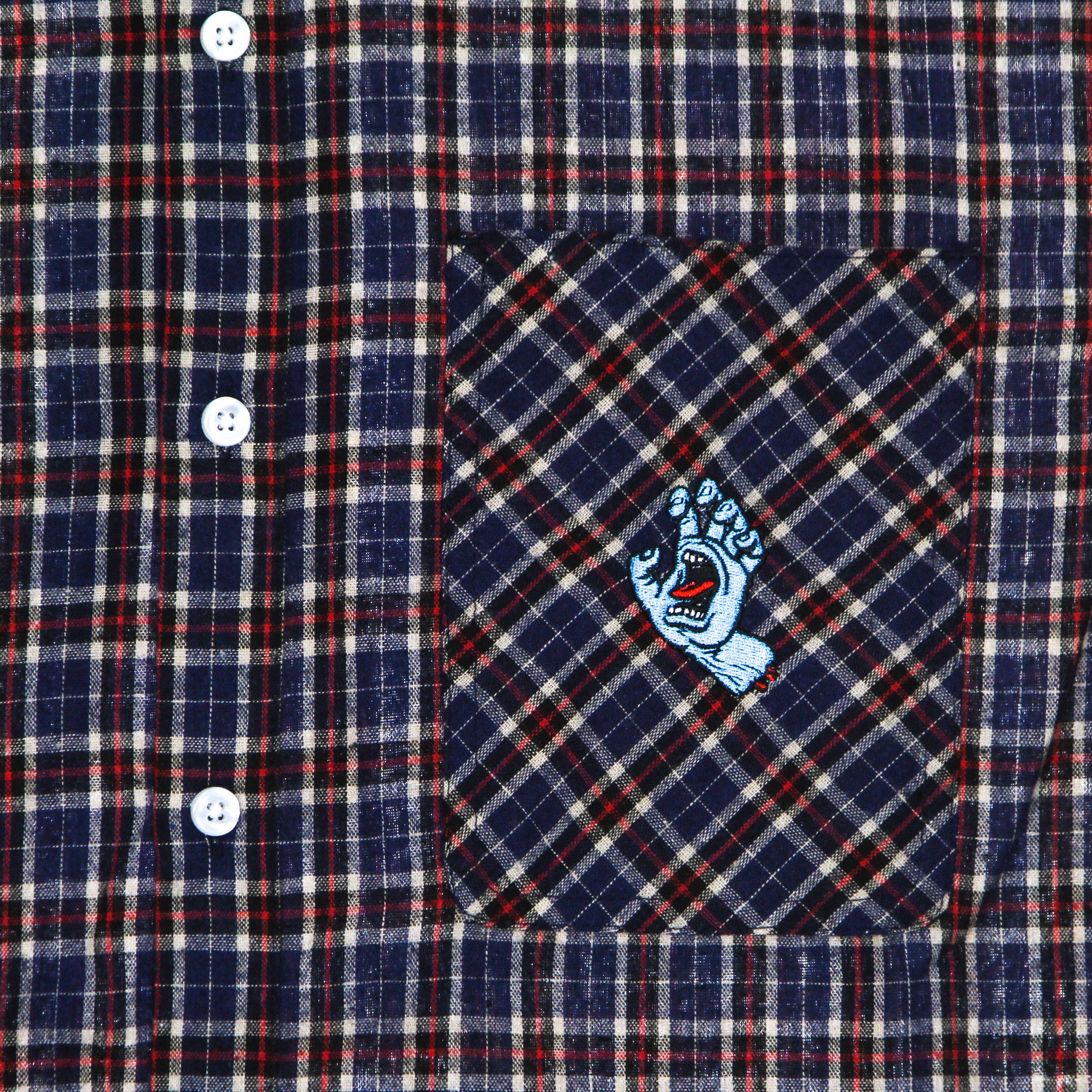 Camicia Manica Corta Uomo Mini Hand Shirt Blue Check