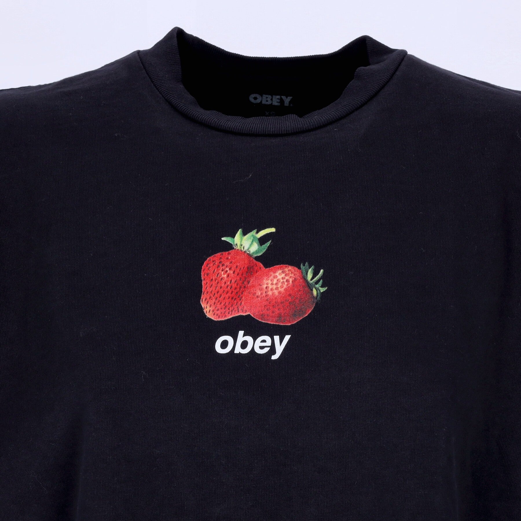 Garden Berries Crop Tee Off Black Women's T-Shirt