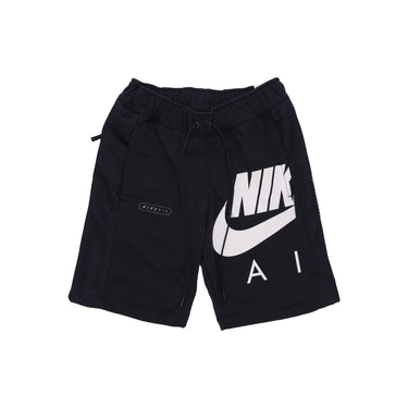 Nike, Pantalone Corto Tuta Uomo Sportswear Air F, Black/light Bone