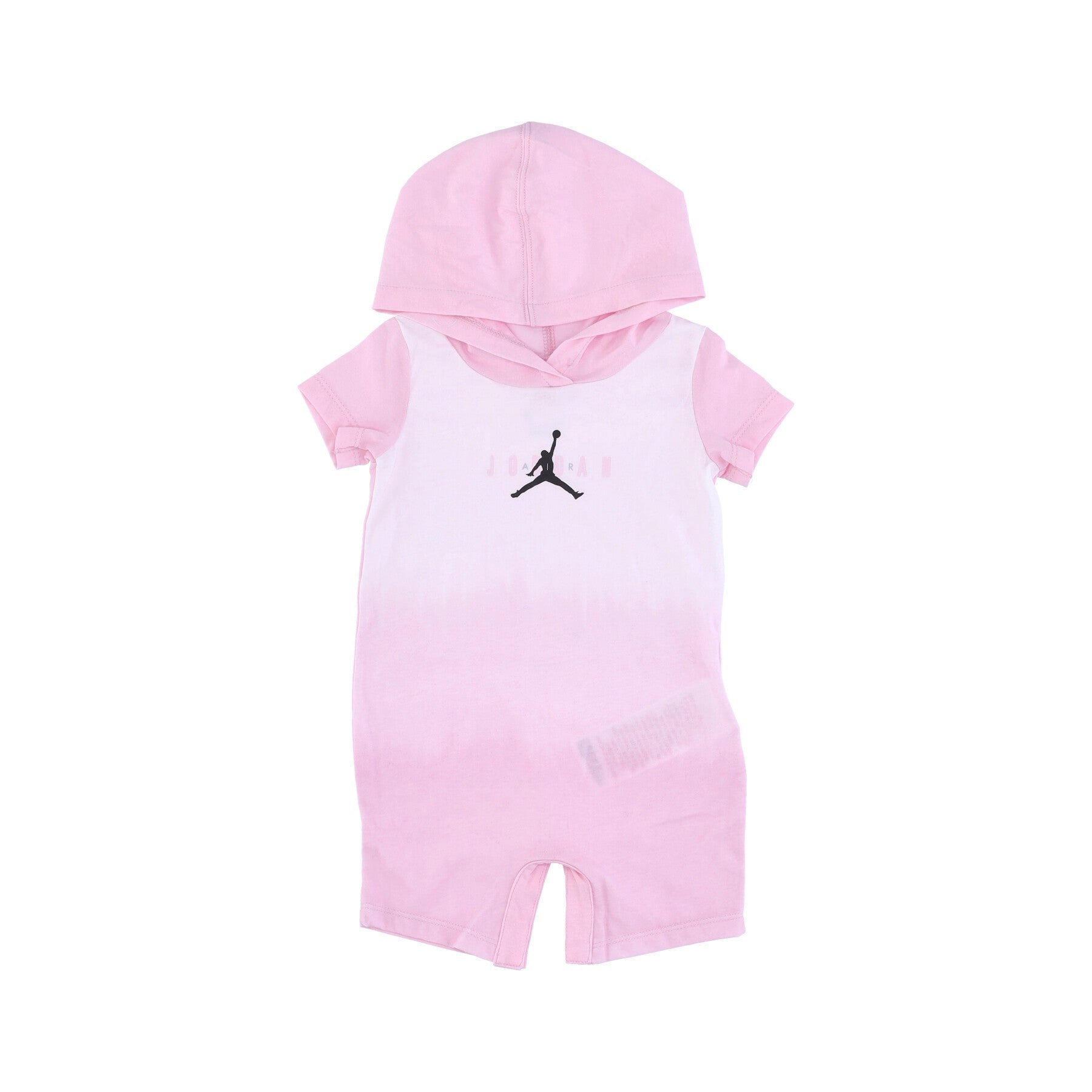 Ombre Hooded Romper Pink Foam Baby One-piece Suit