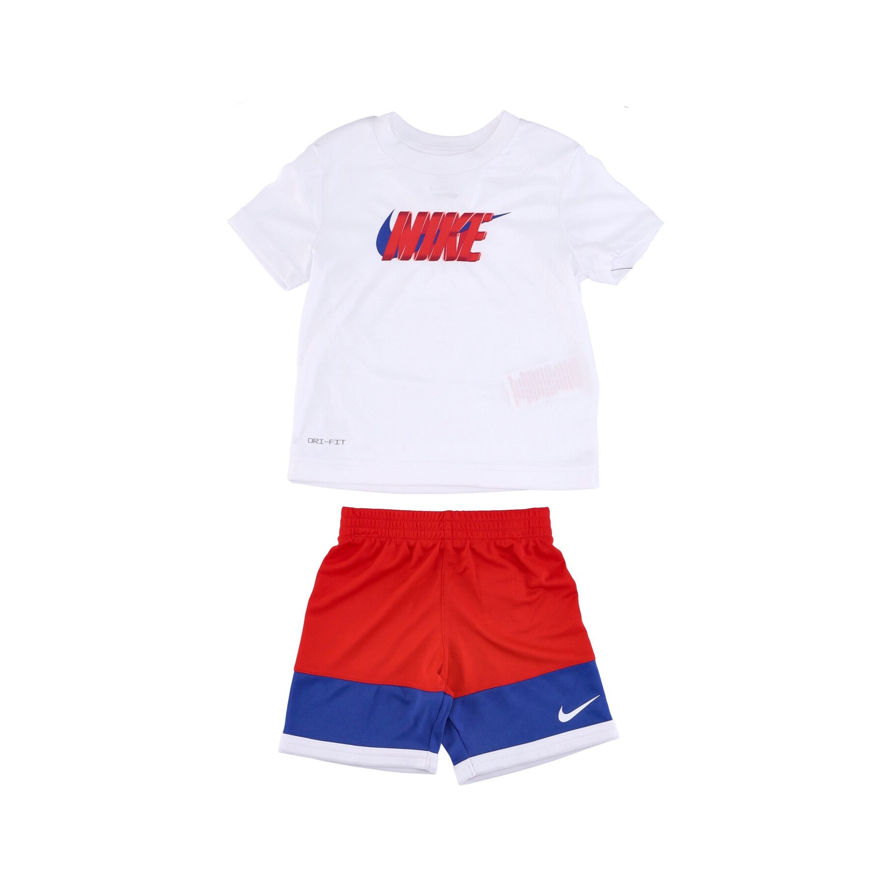 Nike, Set T-shirt+short Bambino Df Clear Block Short Set, University Red