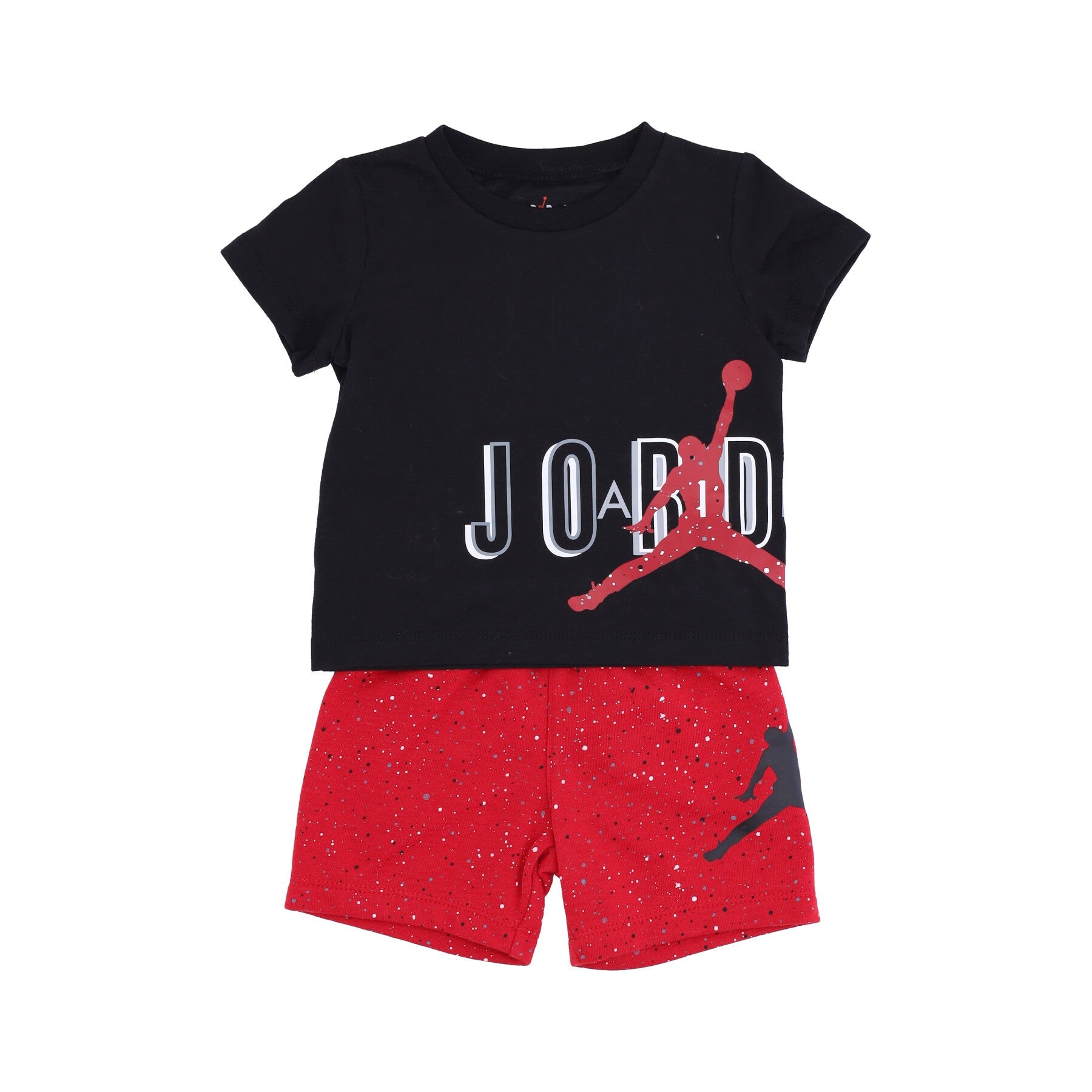 Speckle Air Jumbled Baby Set T-shirt+shorts Set Gym Red
