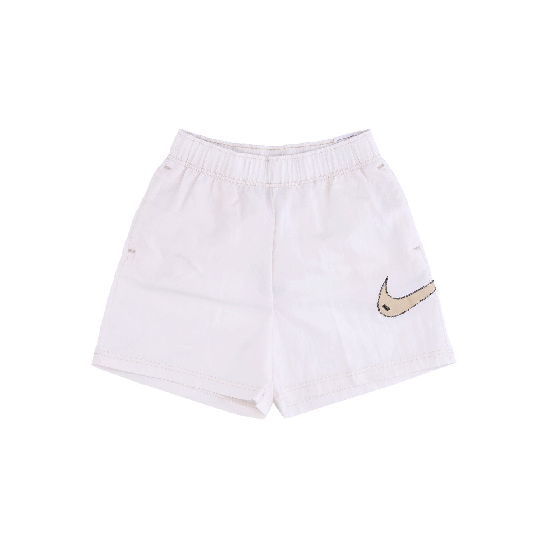 Nike, Pantaloncino Donna Sportswear Swoosh Woven High-rise Shorts, Phantom/black/black/sanddrift