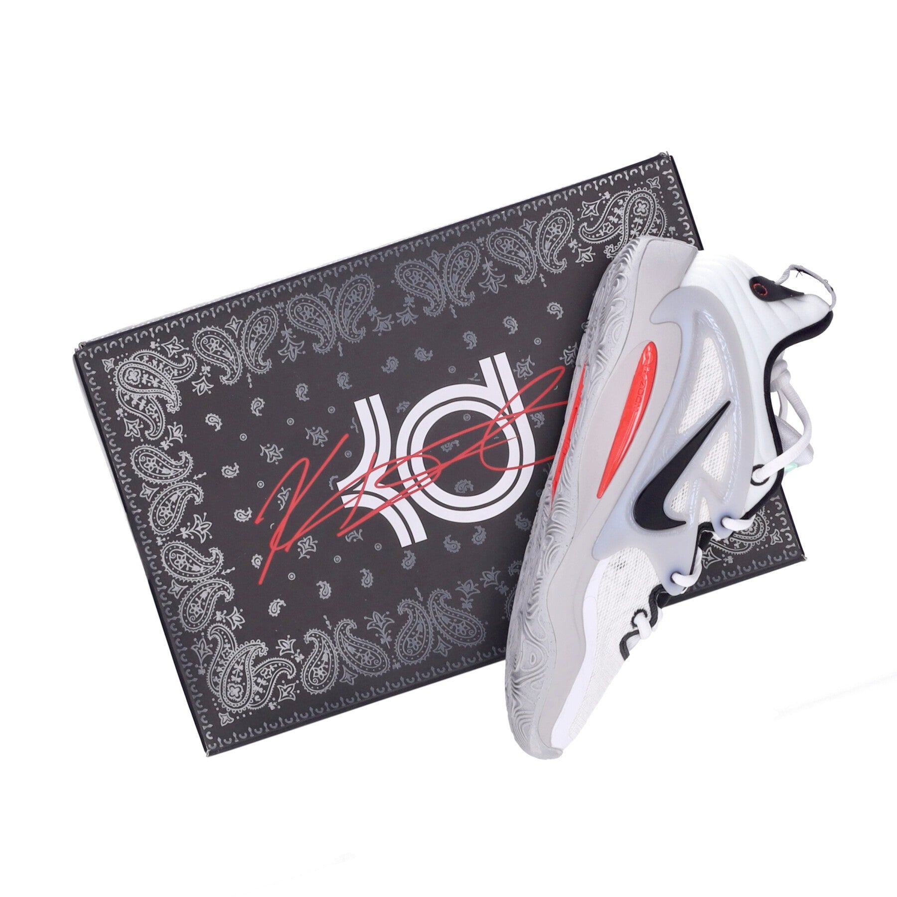Men's Basketball Shoe Kd15 White/black/grey Fog/bright Crimson