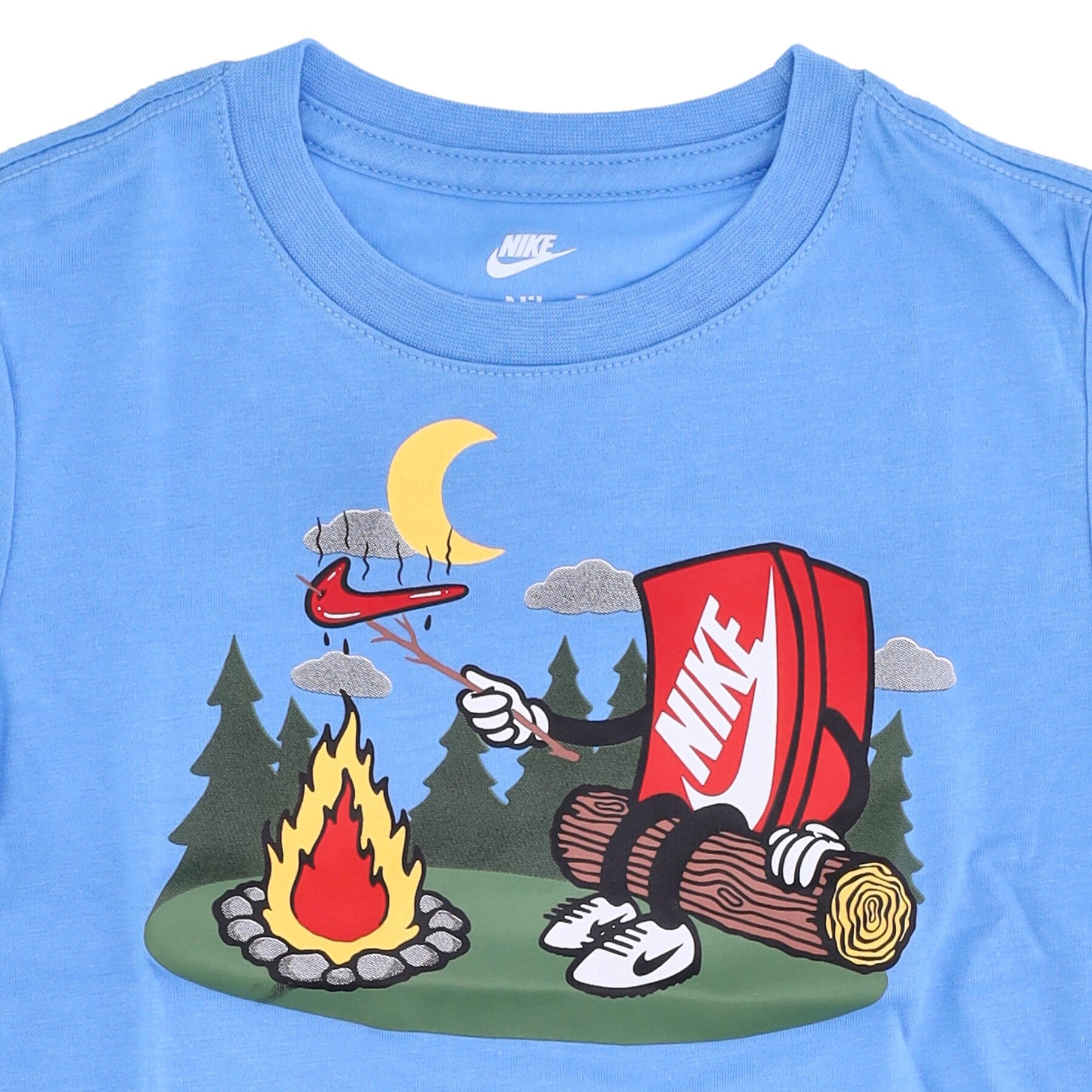 Campfire University Blue Boxy Child T-Shirt