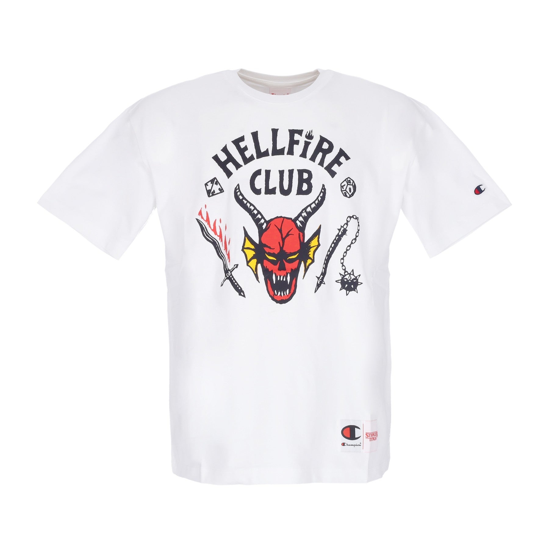 Hellfire Club Tee X Stranger Things Men's T-Shirt White/black/red/yellow