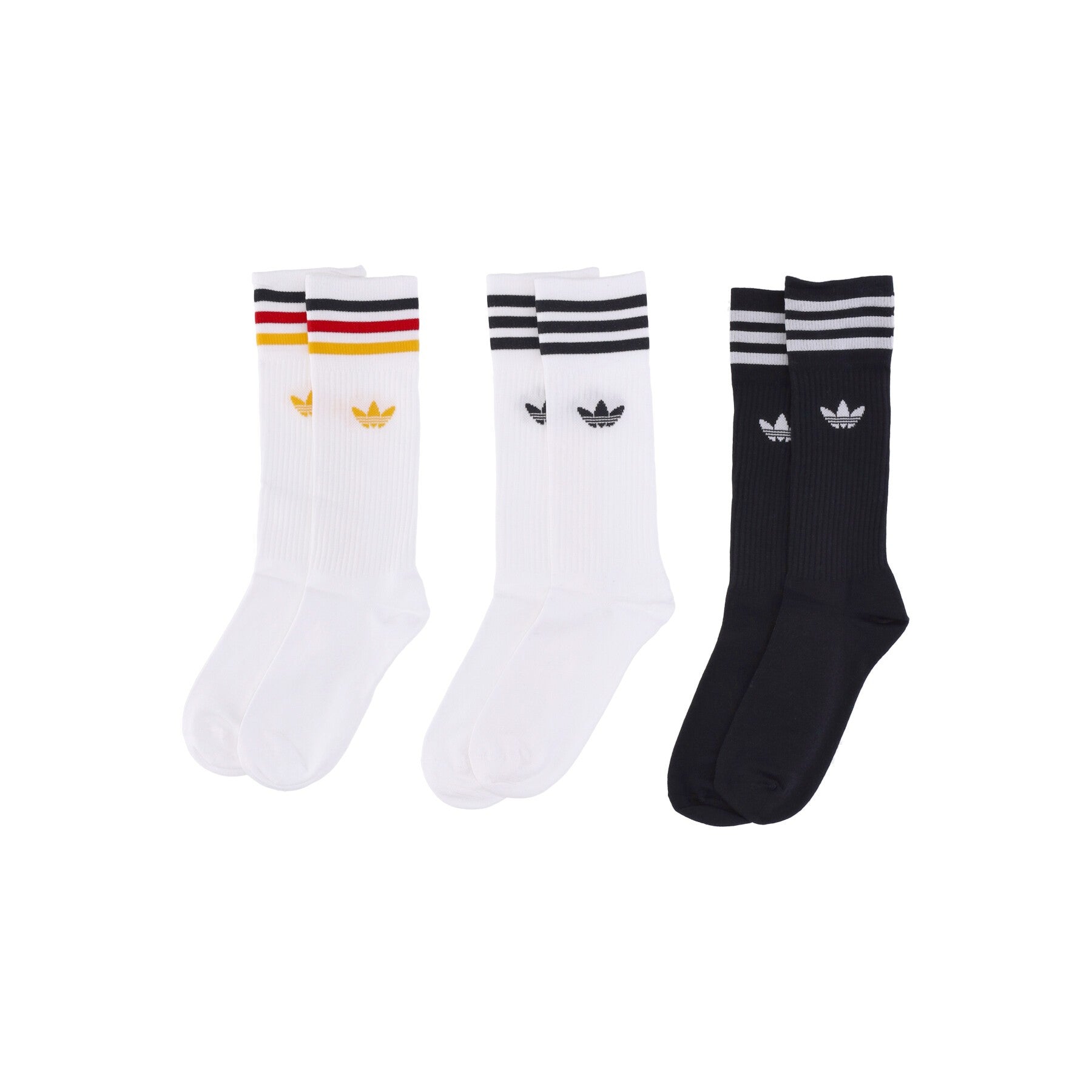 Adidas, Calza Media Uomo Solid Crew Socks, White/multicolor