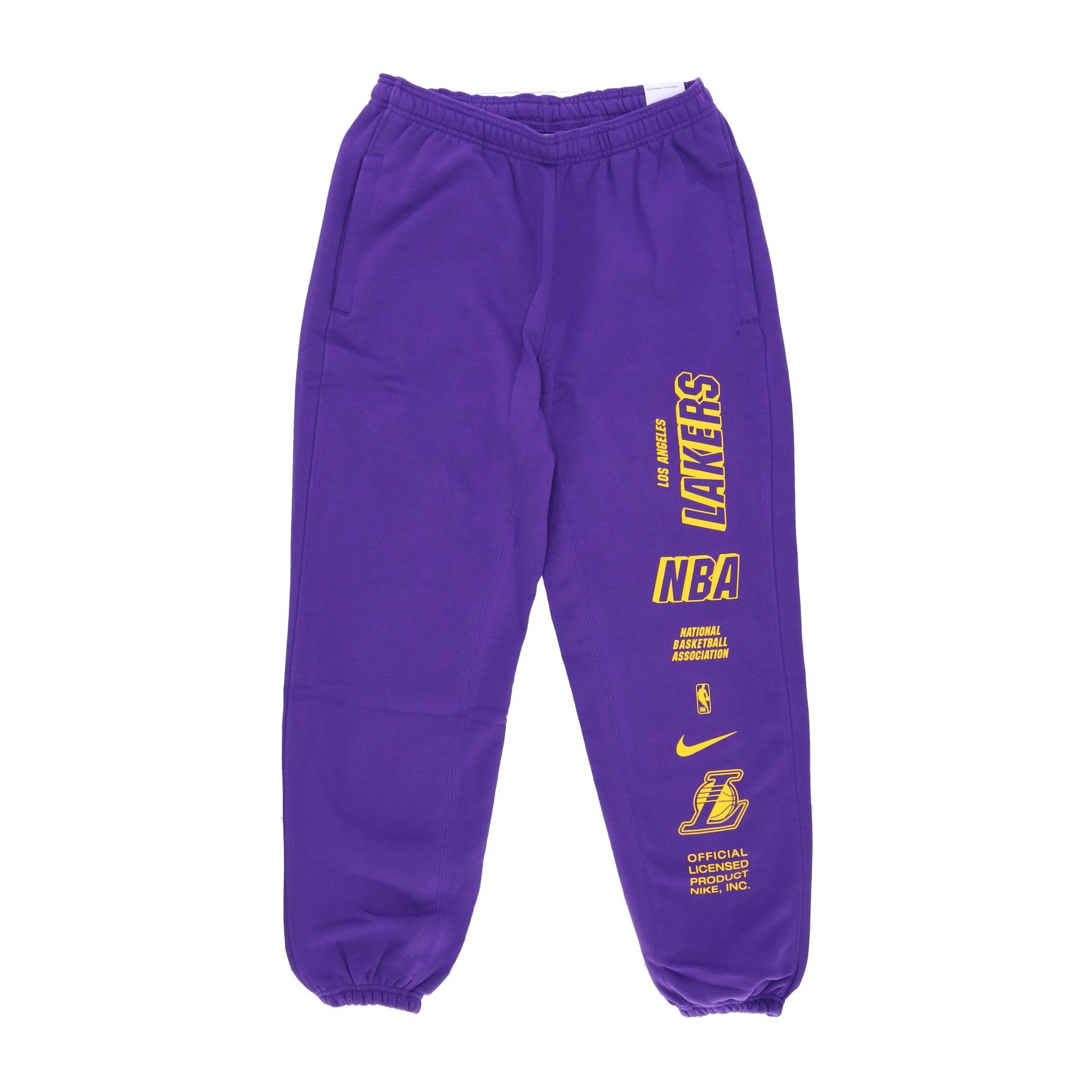 Nike Nba, Pantalone Tuta Felpato Uomo Nba Fleece Courtside Pant Loslak, Field Purple