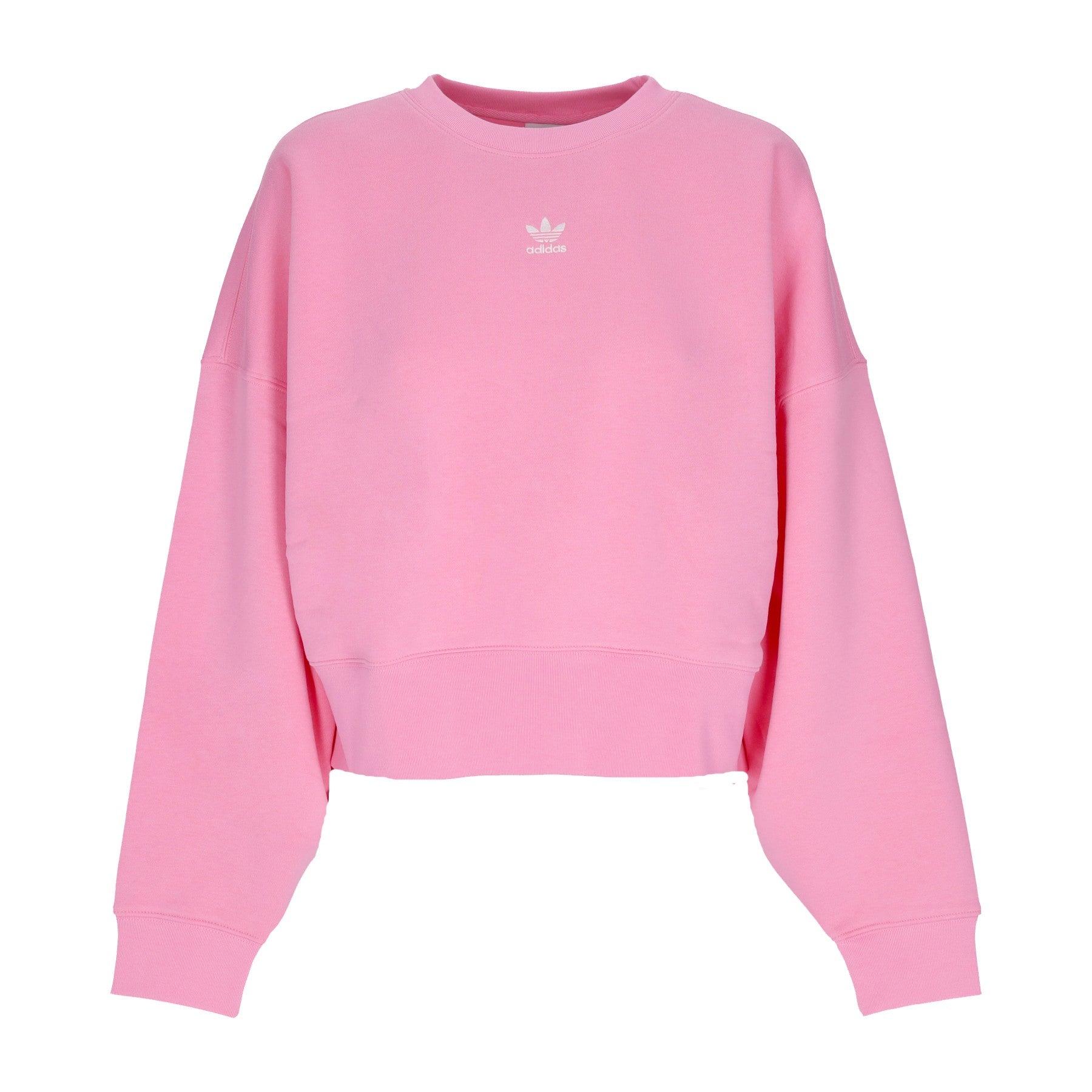 Adidas, Felpa Girocollo Corta Donna Adicolor Essential Sweatshirt, Bliss Pink