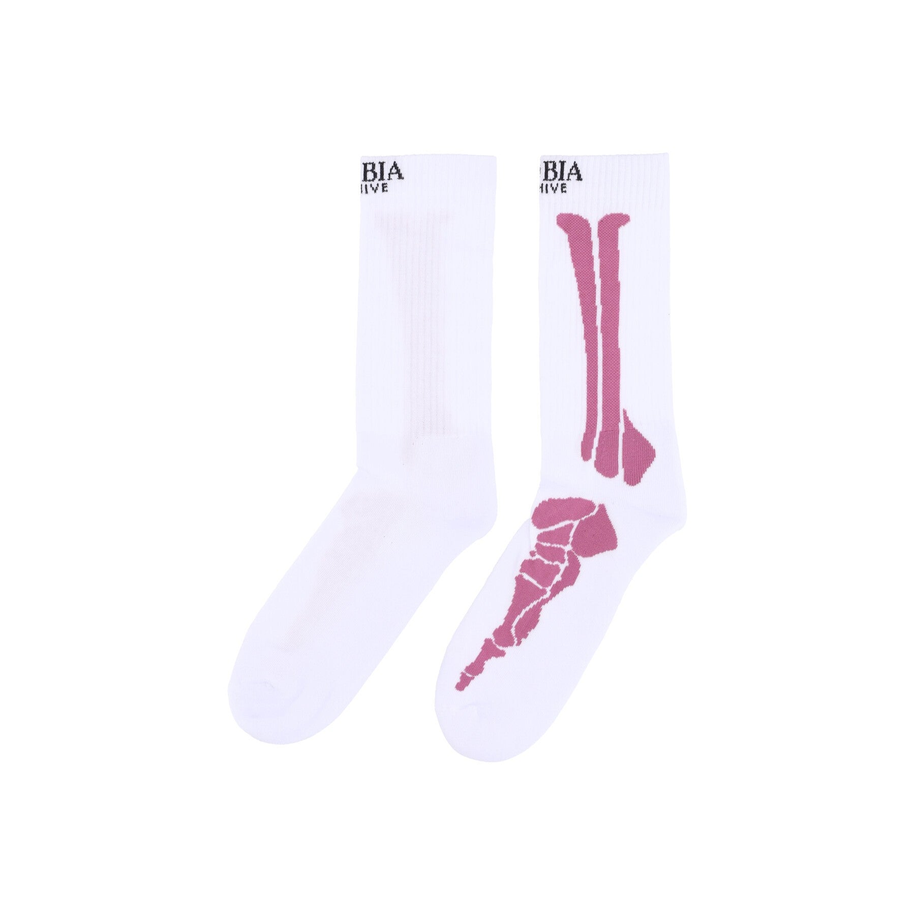 Phobia, Calza Media Uomo Bones Socks, White/red