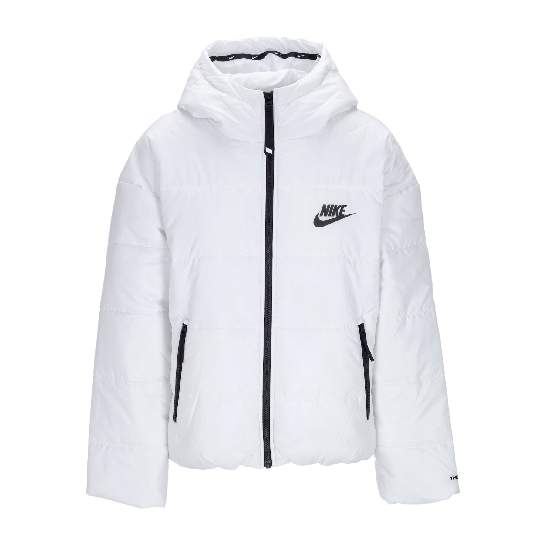 Women's Down Jacket Therma Fit Repel Hooded Jacket Summit White/black/black