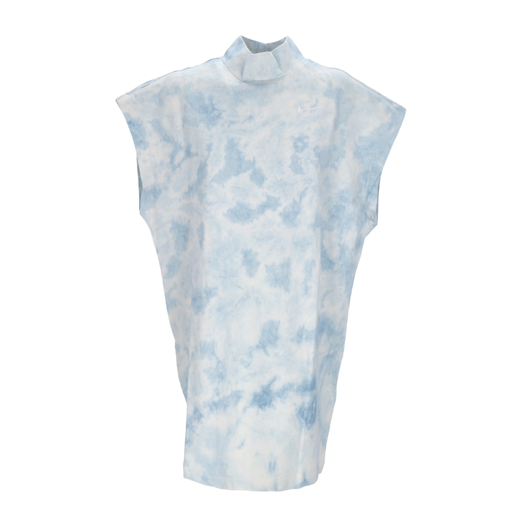Nike, Vestito Donna Sportswear Washed Jersey Dress, Worn Blue/white