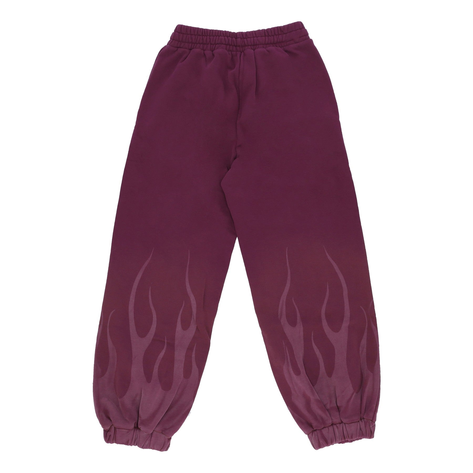 Women's Fleece Tracksuit Pants Corrosive Flames Pants Grape Wine