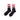 Vision Of Super, Calza Media Uomo Flames Socks, Black/red/white