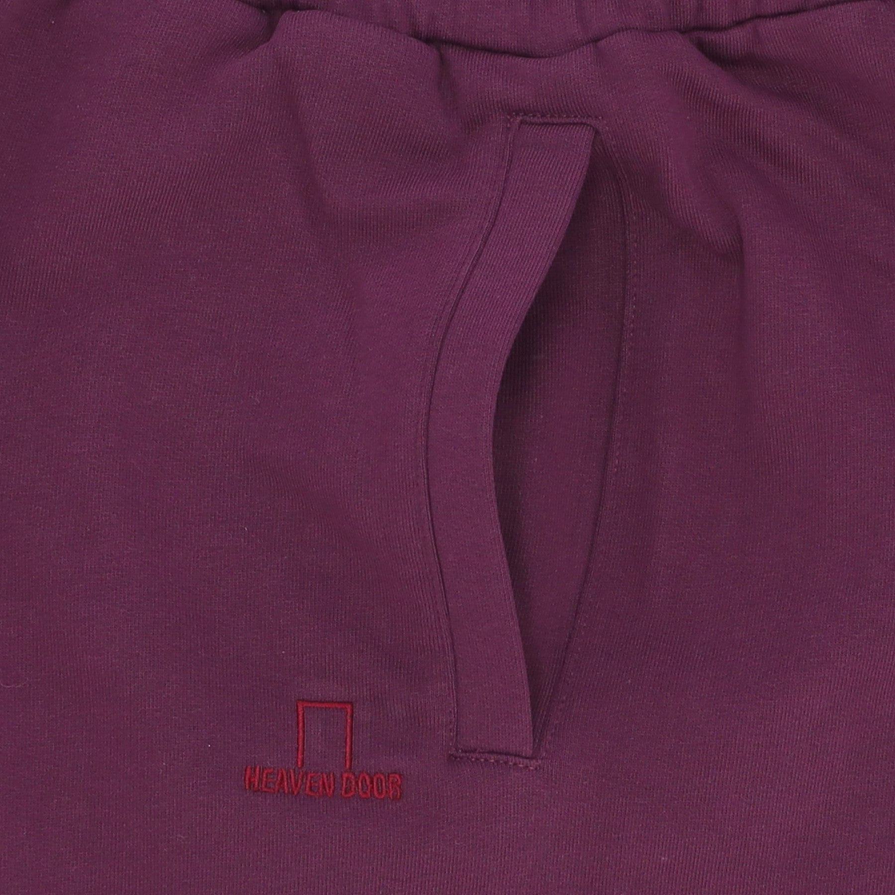 Men's Fleece Tracksuit Pants Embroidered Logo Pants Grape Wine