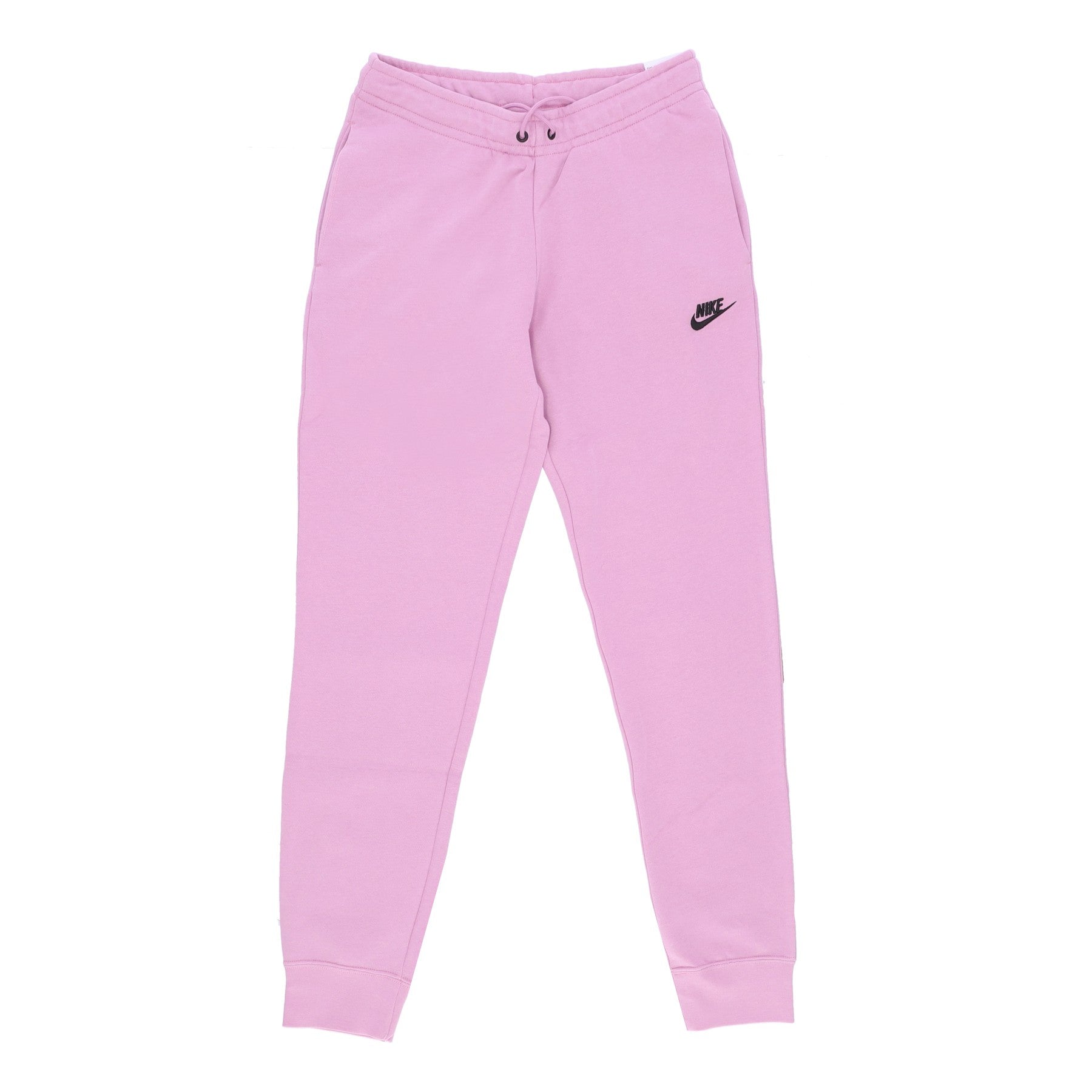 Nike, Pantalone Tuta Felpato Donna Sportswear Essential Pant Reg Fleece, Orchid/black