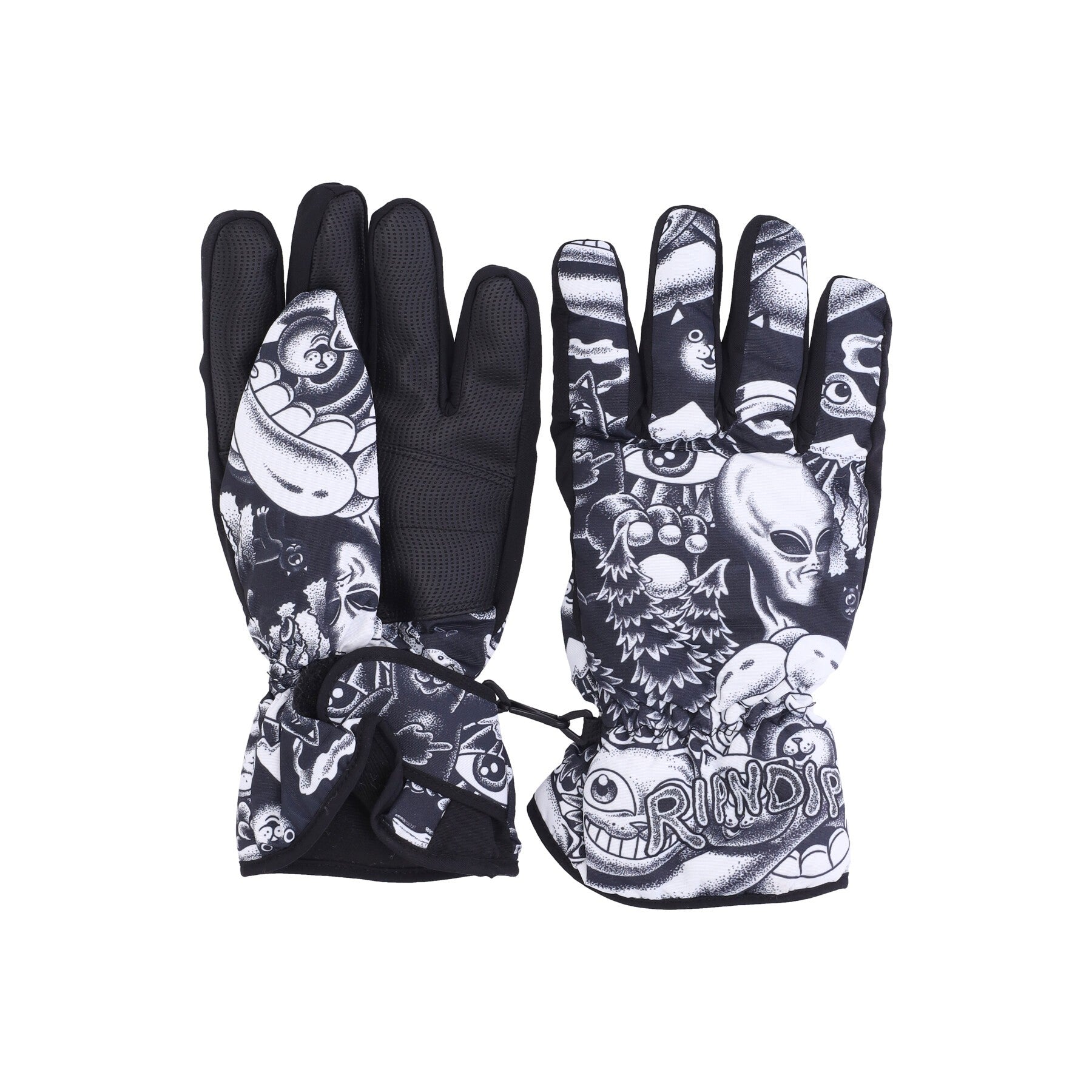Men's Gloves Dark Twisted Fantasy Snow Gloves Black/white