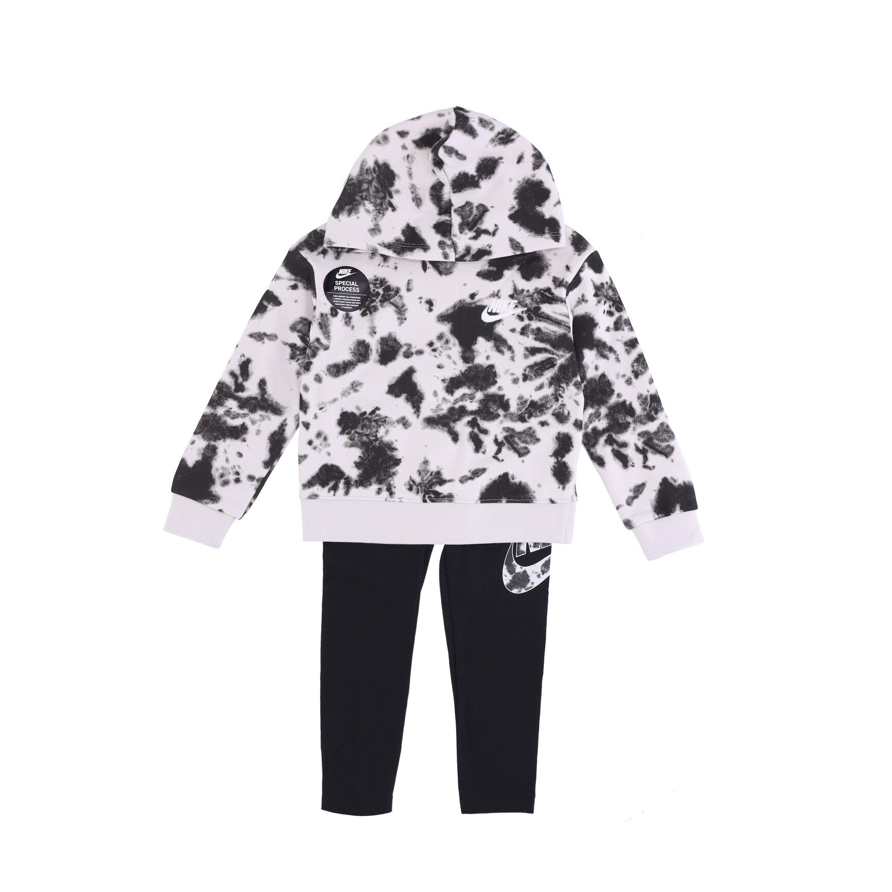 Nike, Completo Tuta Bambina Cloud Wash Hoodie &legging, Black