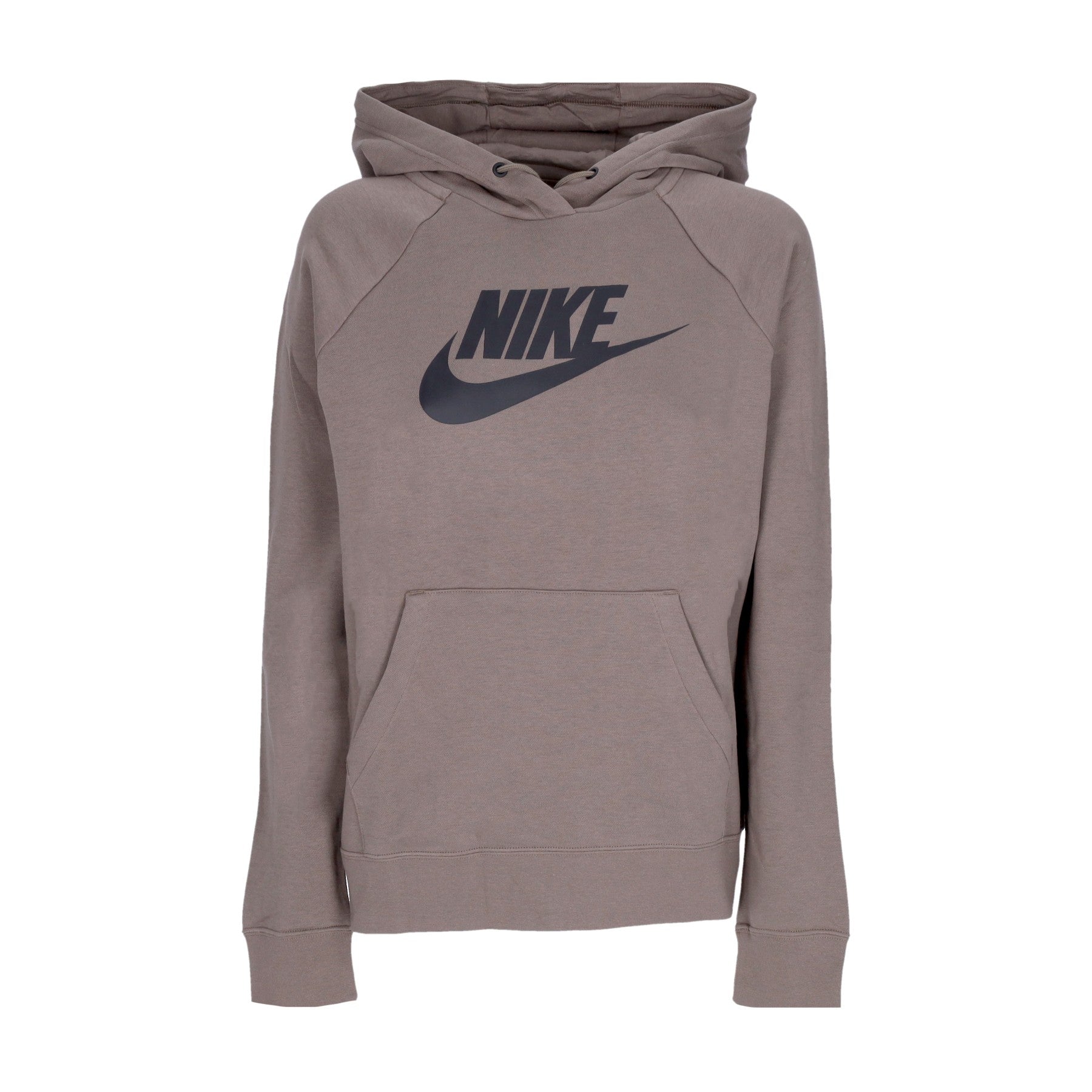 Nike, Felpa Cappuccio Donna Sportswear Essential Hoodie, Olive Grey/black