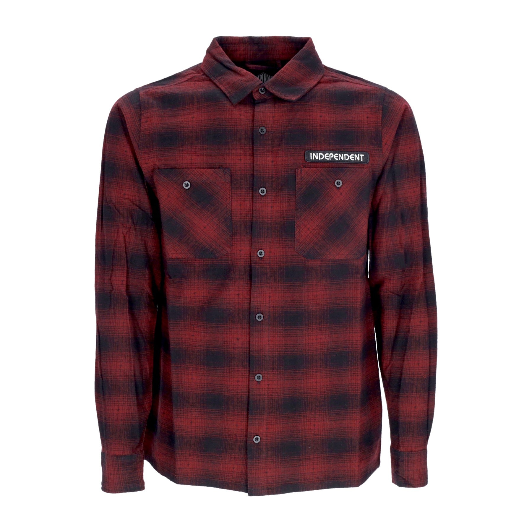 Independent, Camicia Manica Lunga Uomo Tilden Flannel L/s Shirt, Maroon