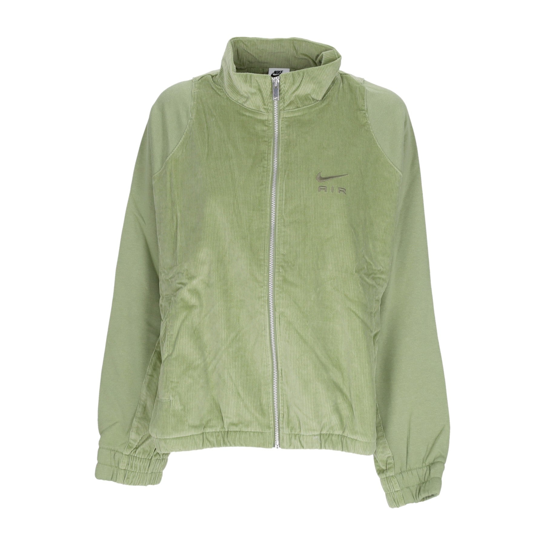 Nike, Giubbotto Donna Sportswear Air Corduroy Fleece Full-zip Jacket, Alligator/medium Olive/medium Olive