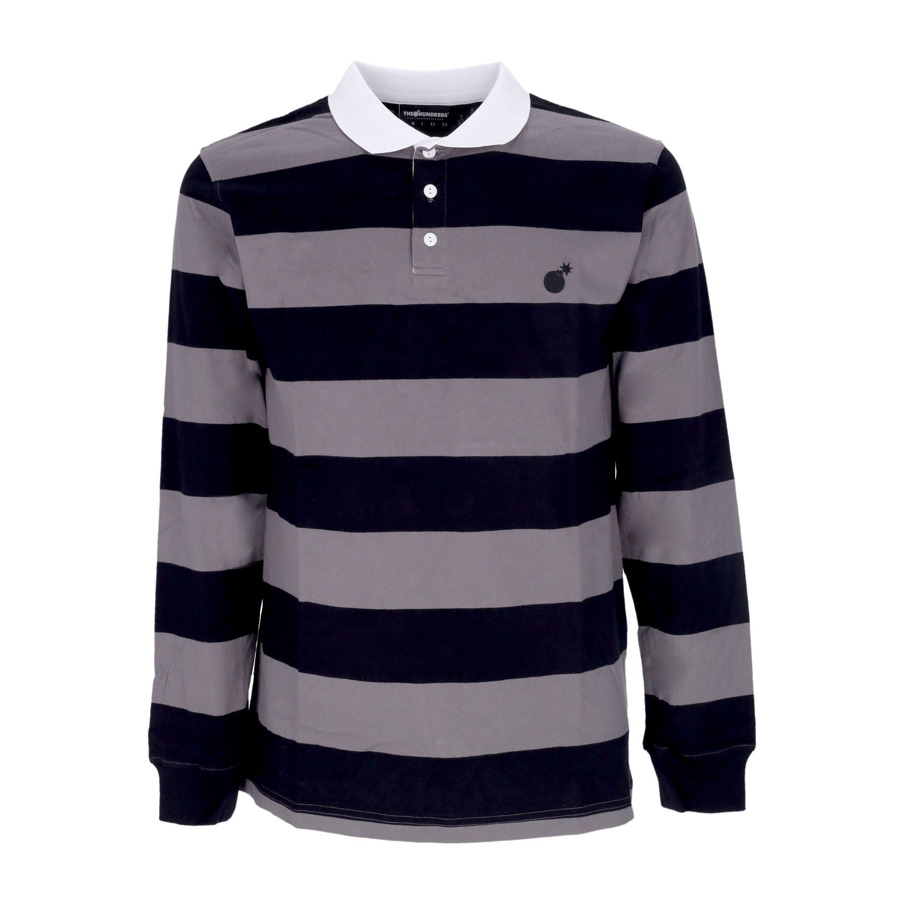 The Hundreds, Polo Manica Lunga Uomo Pacific L/s Rugby, Black
