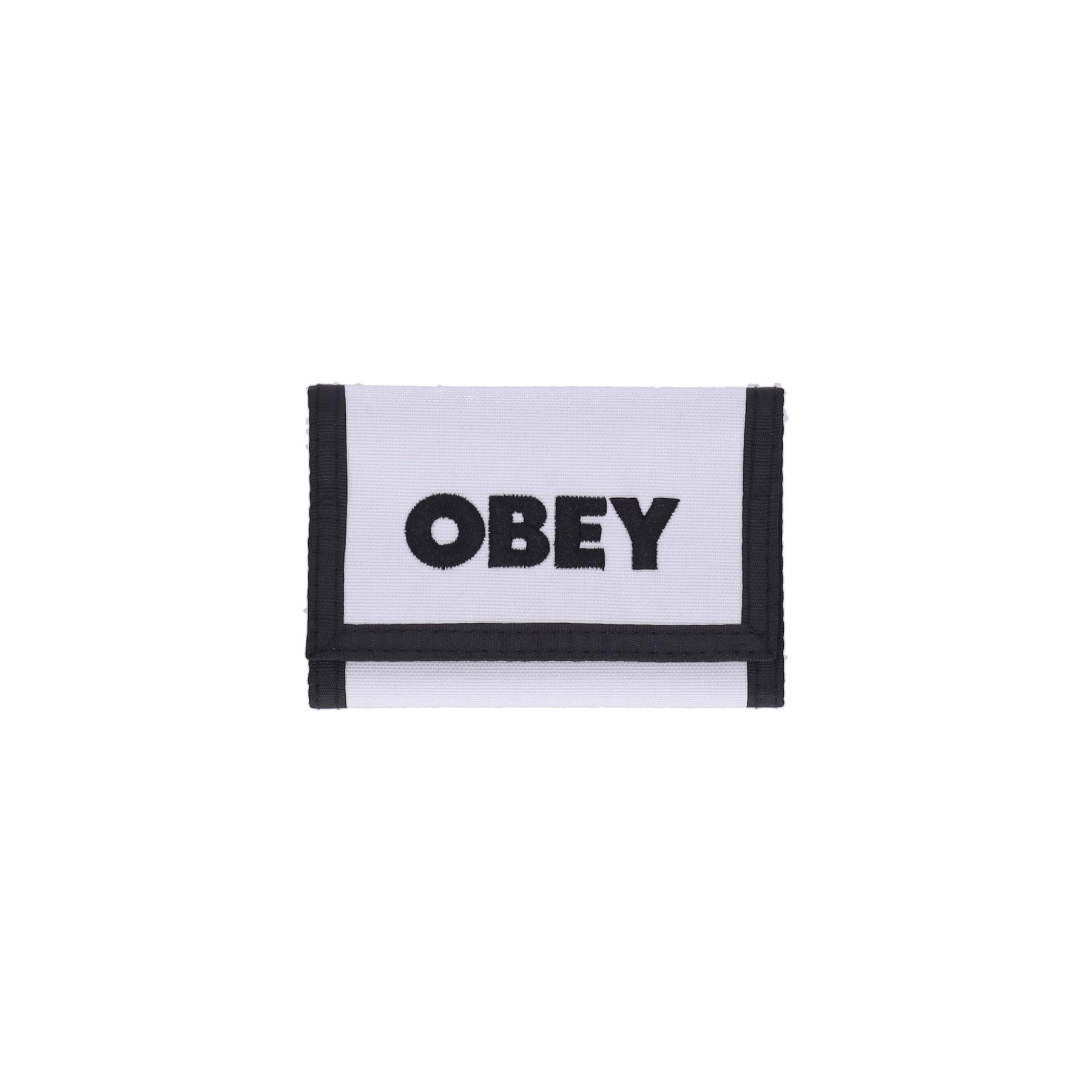 Obey, Portafoglio Uomo Bold Logo Trifoid Wallet, White