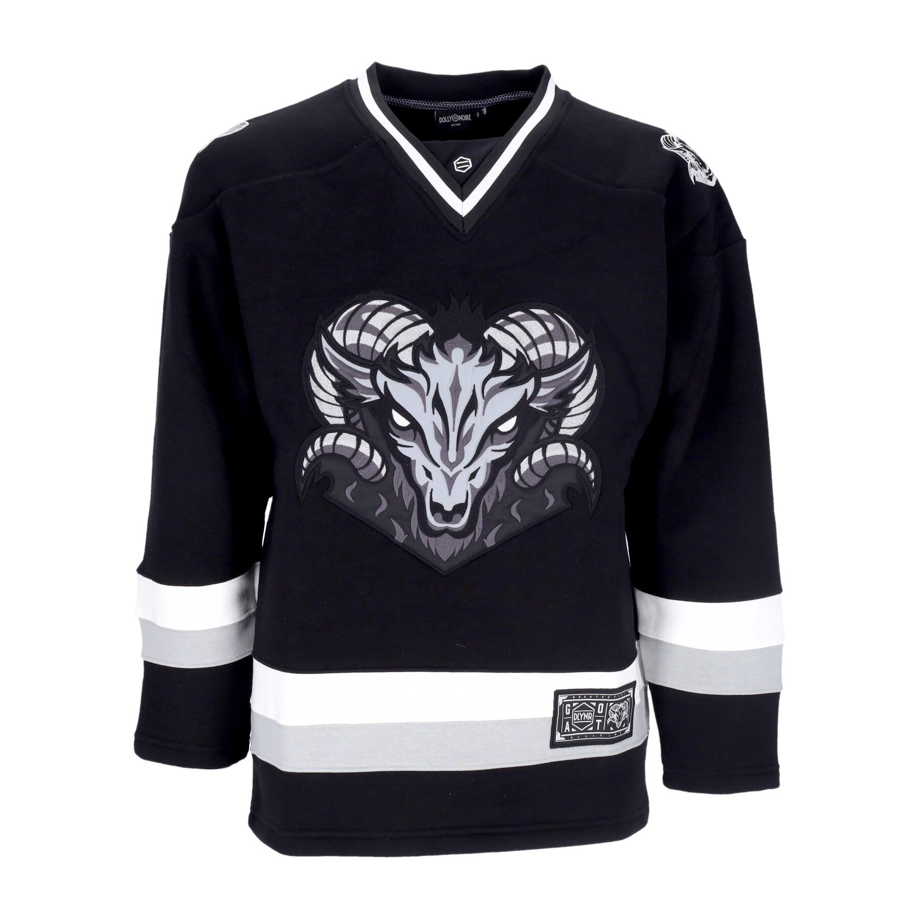 Men's Hockey Sweatshirt Goat Hockey Crewneck Black/grey