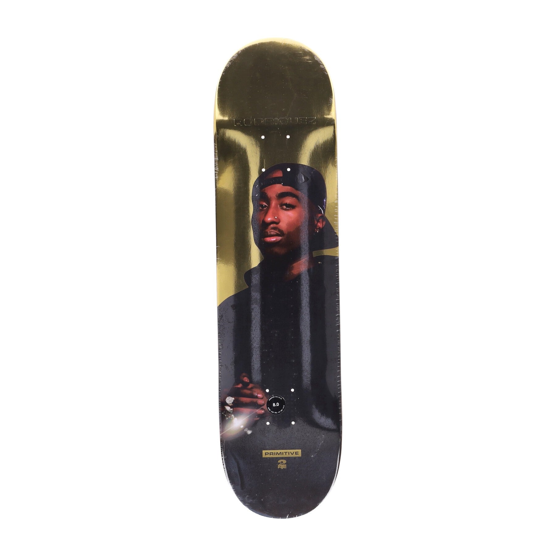 Primitive, Skateboard Tavola Uomo Rodriguez Shine Deck X 2pac, Orange