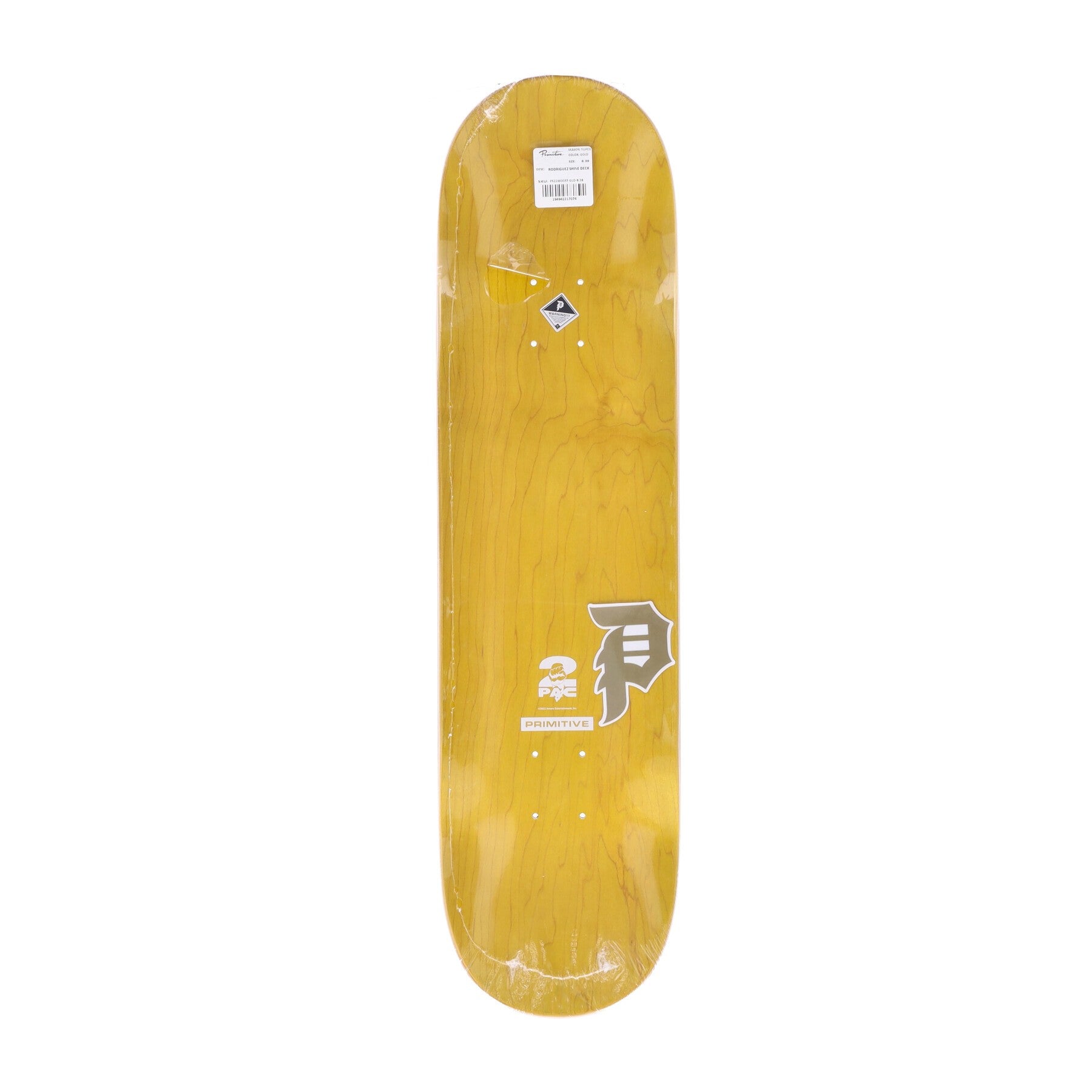Primitive, Skateboard Tavola Uomo Rodriguez Shine Deck X 2pac, Yellow