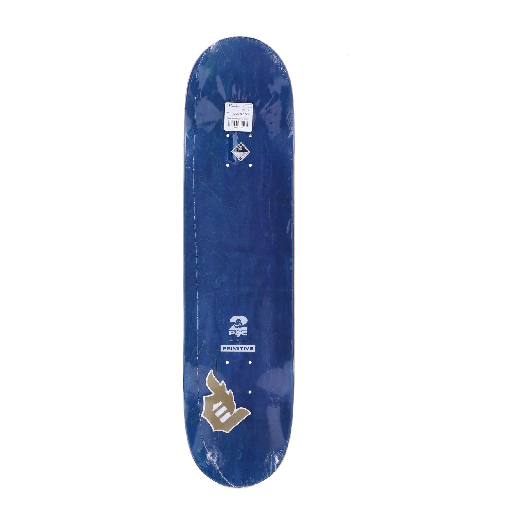 Primitive, Skateboard Tavola Uomo Posted Deck X 2pac, Blue