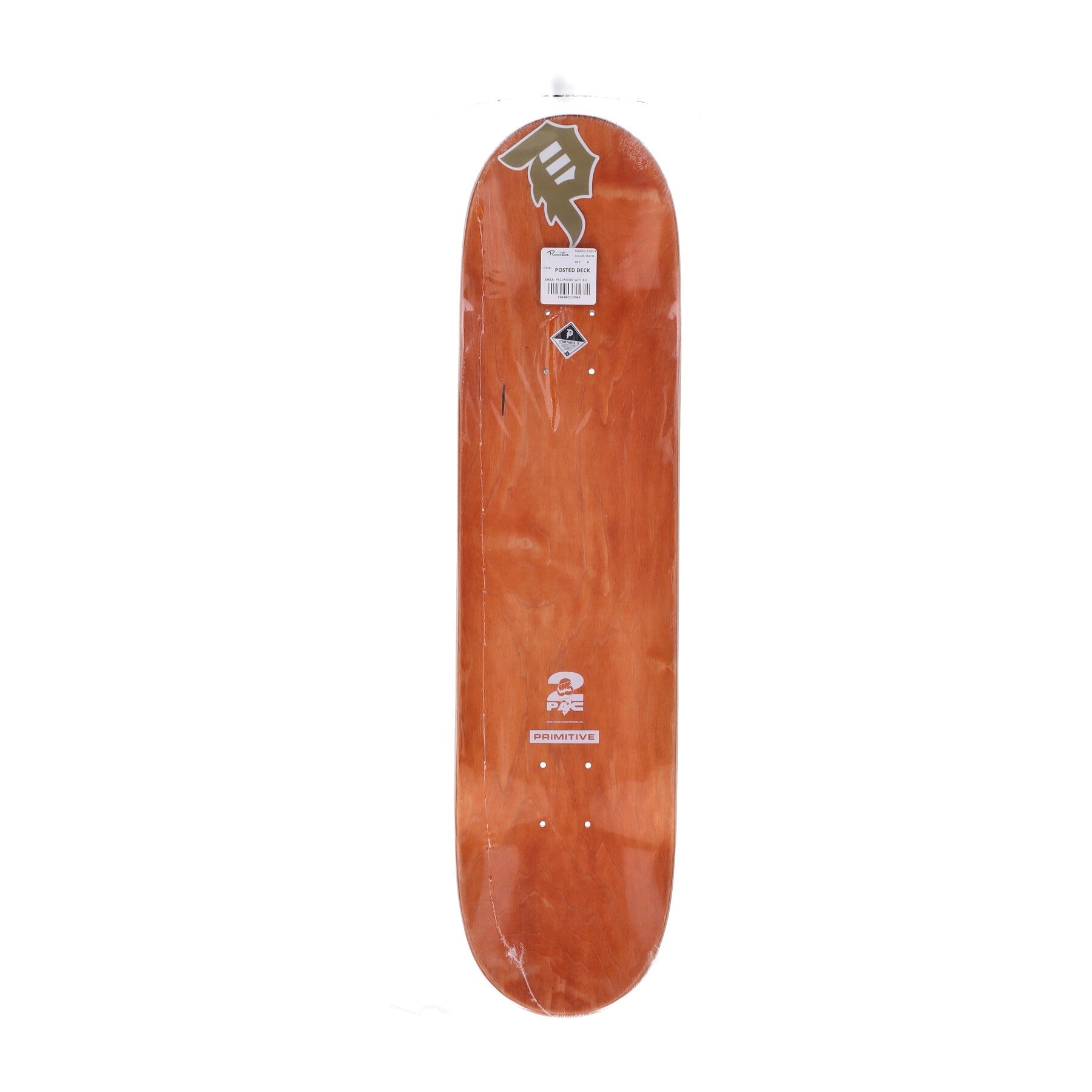 Primitive, Skateboard Tavola Uomo Posted Deck X 2pac, Orange
