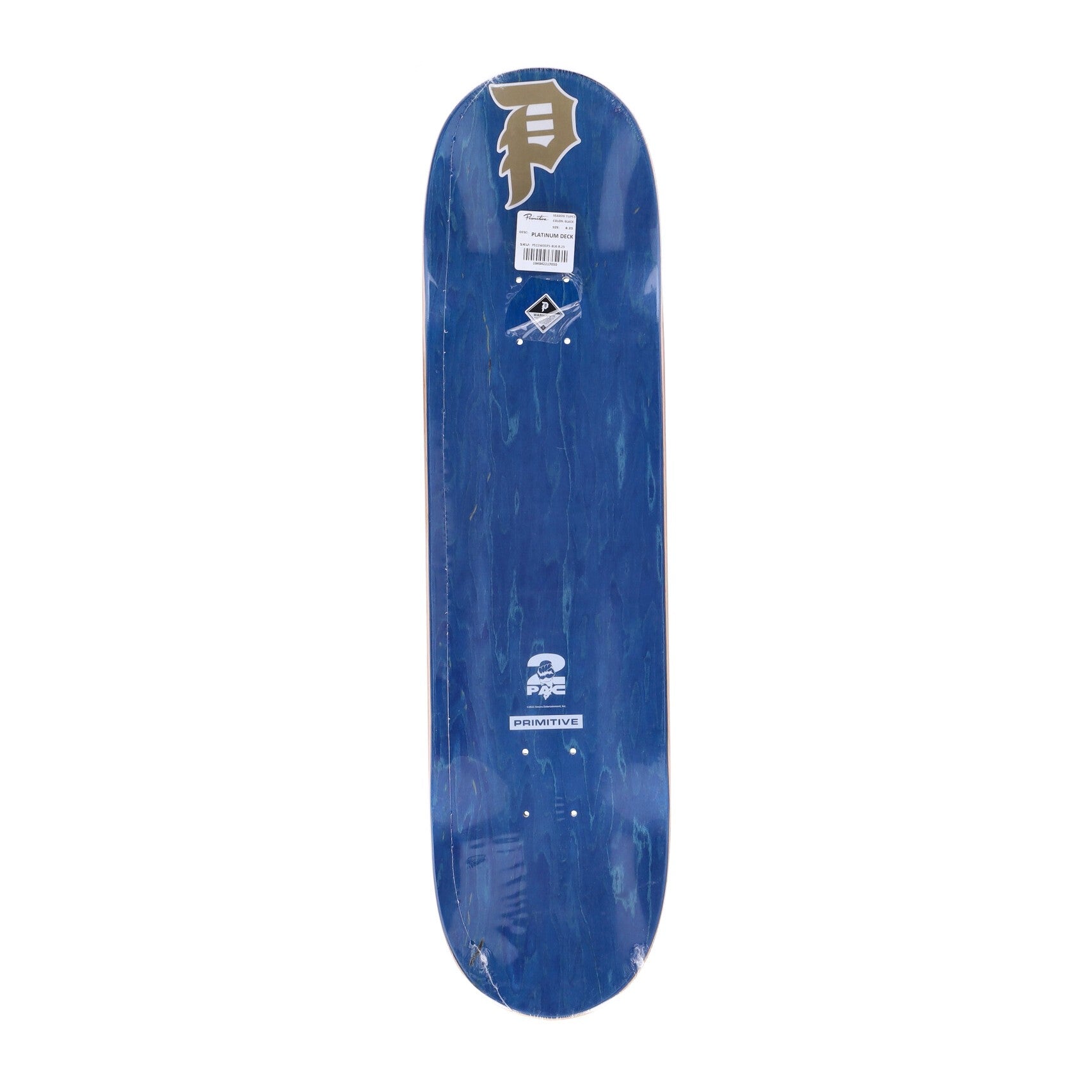 Primitive, Skateboard Tavola Uomo Platinum Deck X 2pac, Blue