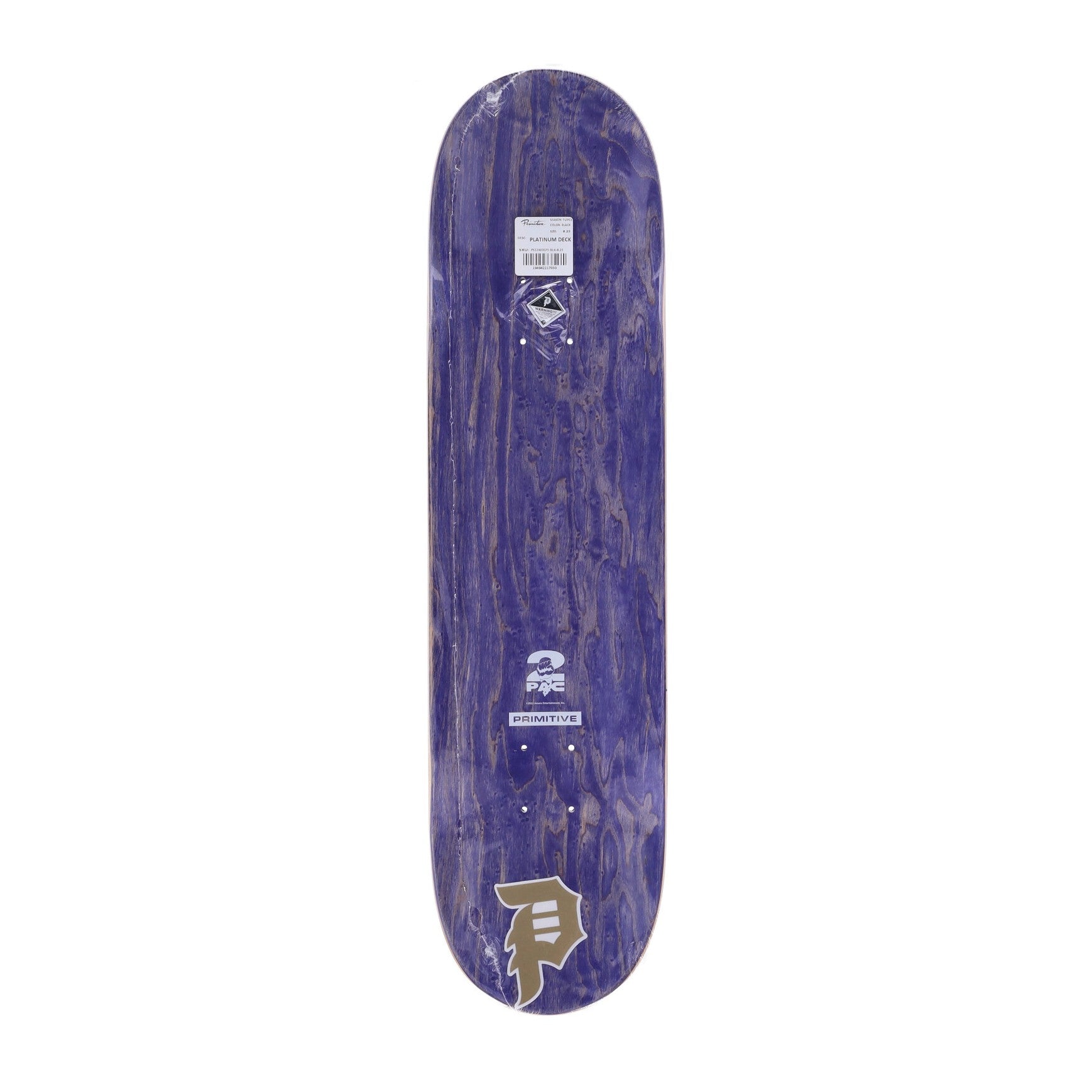 Primitive, Skateboard Tavola Uomo Platinum Deck X 2pac, Royal Blue