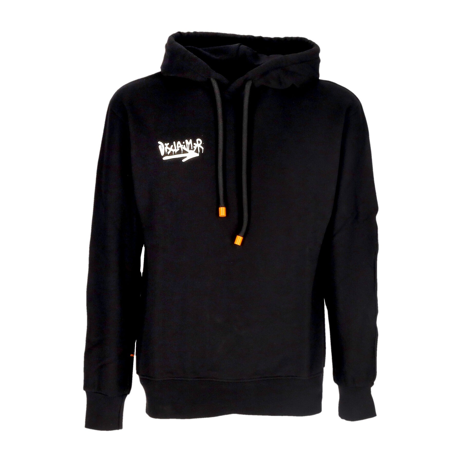 Men's Lightweight Hooded Sweatshirt Back Colored Big Logo Hoodie Black/orange