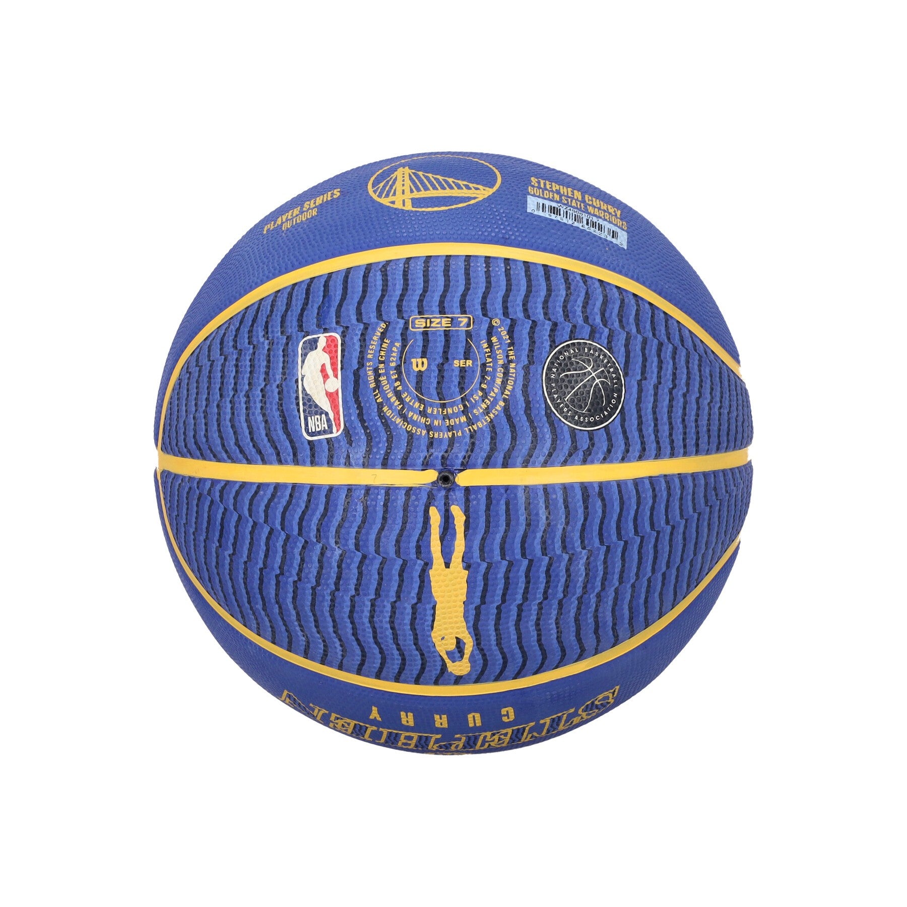Men's NBA Stephen Curry Icon Outdoor Basketball Size 7 Blue