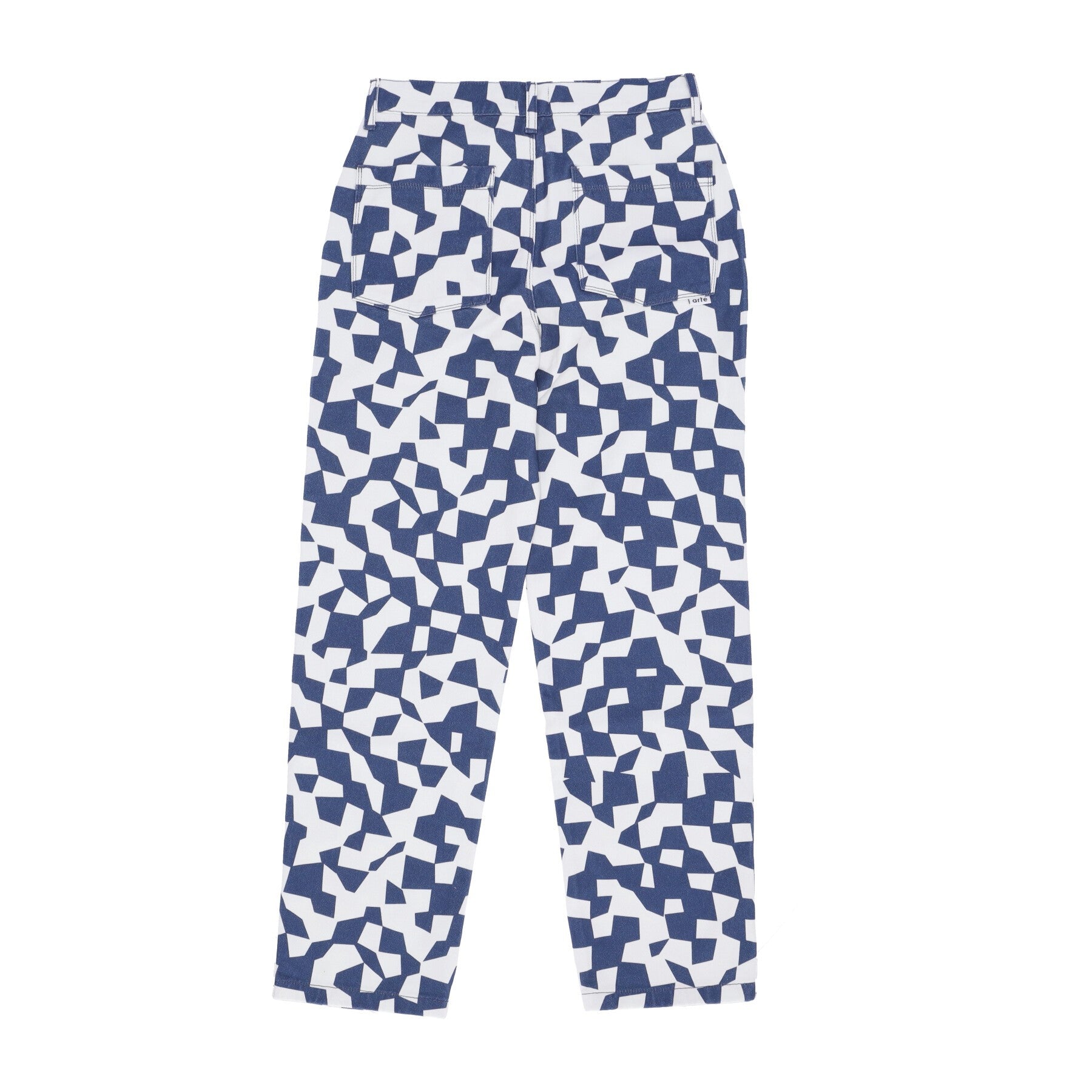 Paul Abstract Pants Navy/white men's long trousers