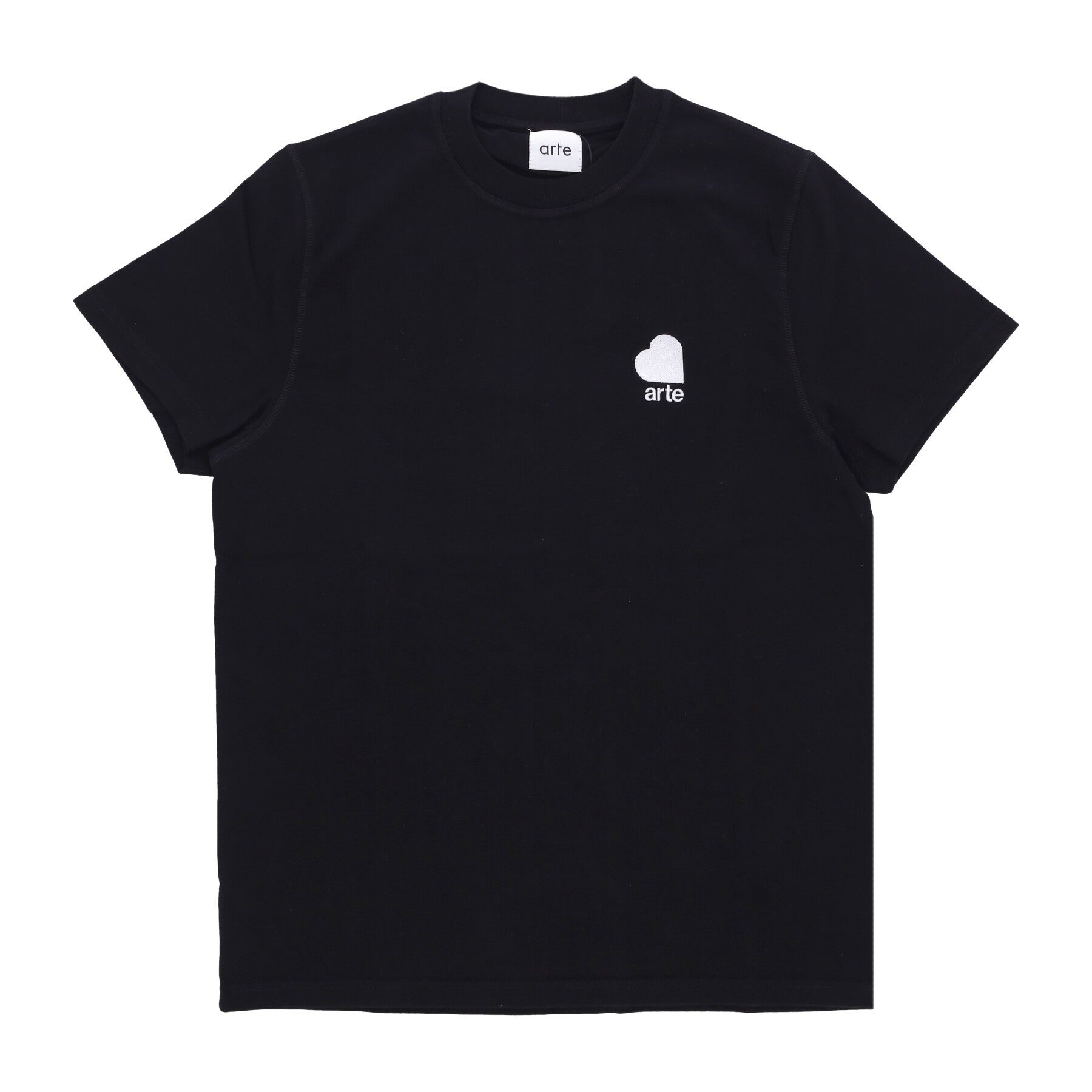 Men's T-Shirt Chest Crooked Heart Logo Tee Black