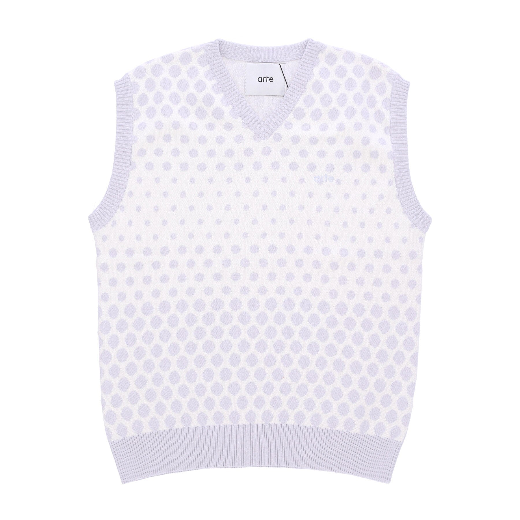 Pullover Smanicato Uomo Karl Dots Knit Cream/light Grey