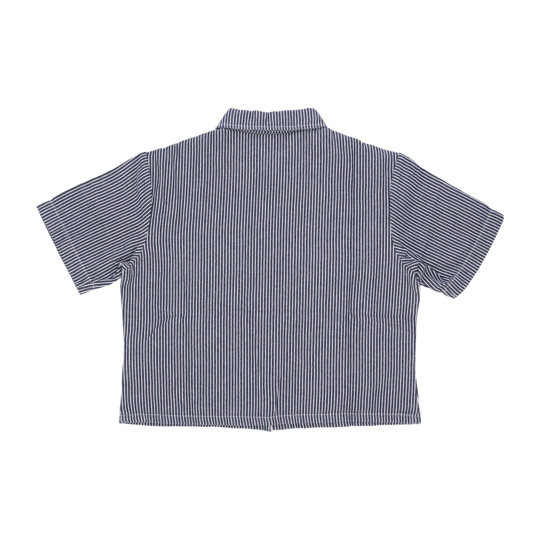 Short Sleeve Women's Shirt Hickory Shirt Blue Striped